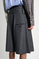 JW Anderson Folded Front Pleat Shorts Mid Grey Melange