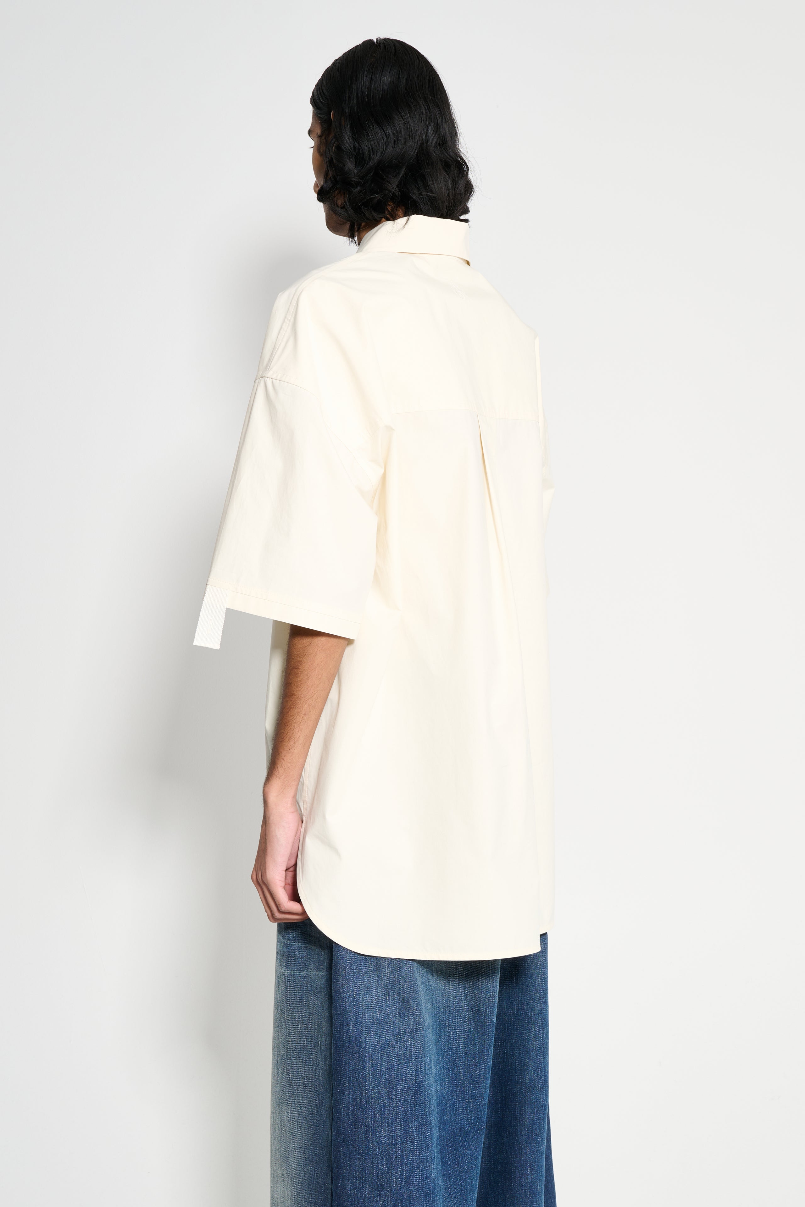 JW Anderson SS Quilted Pocket Polo Top Ivory