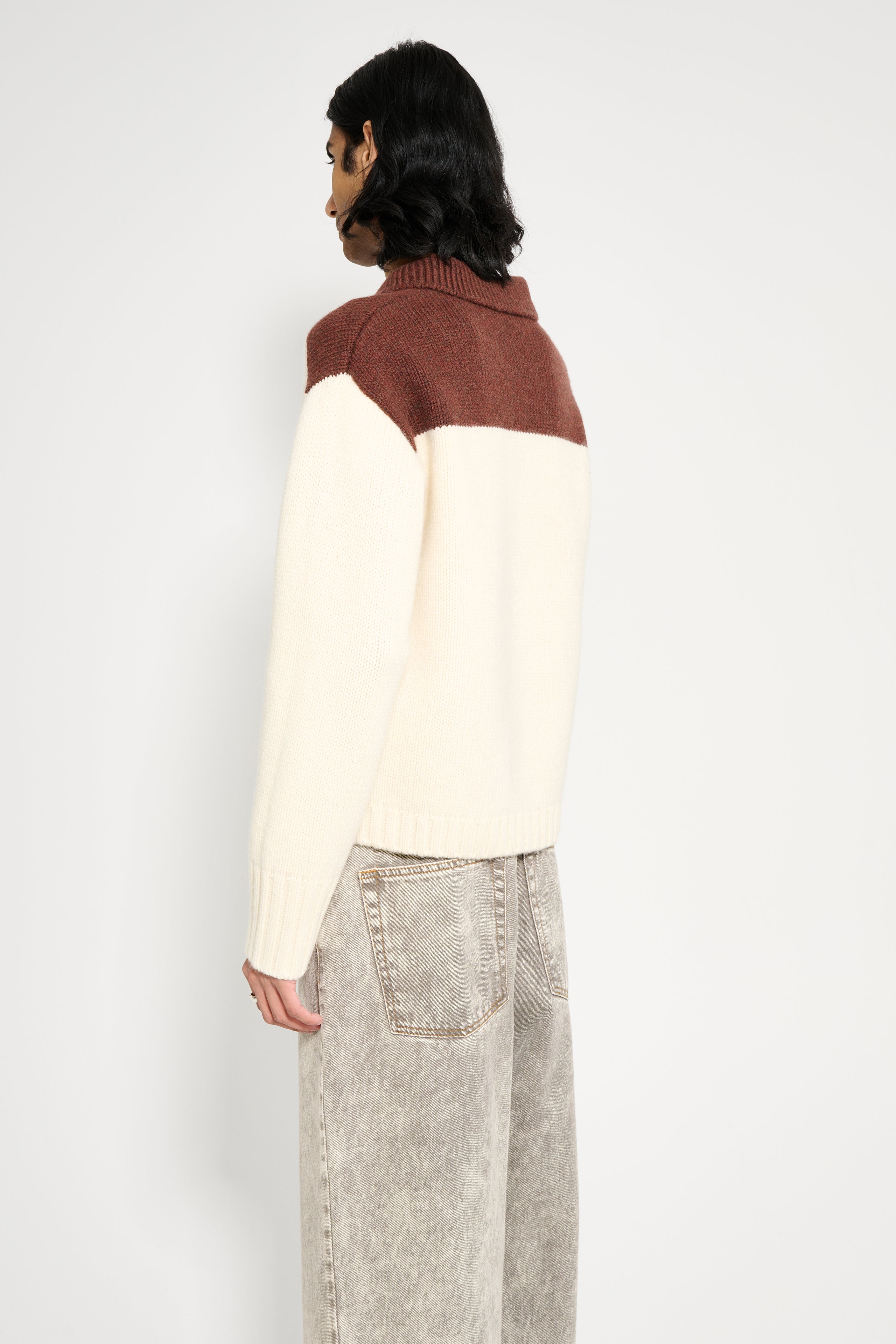 JW Anderson House Polo Jumper Flax