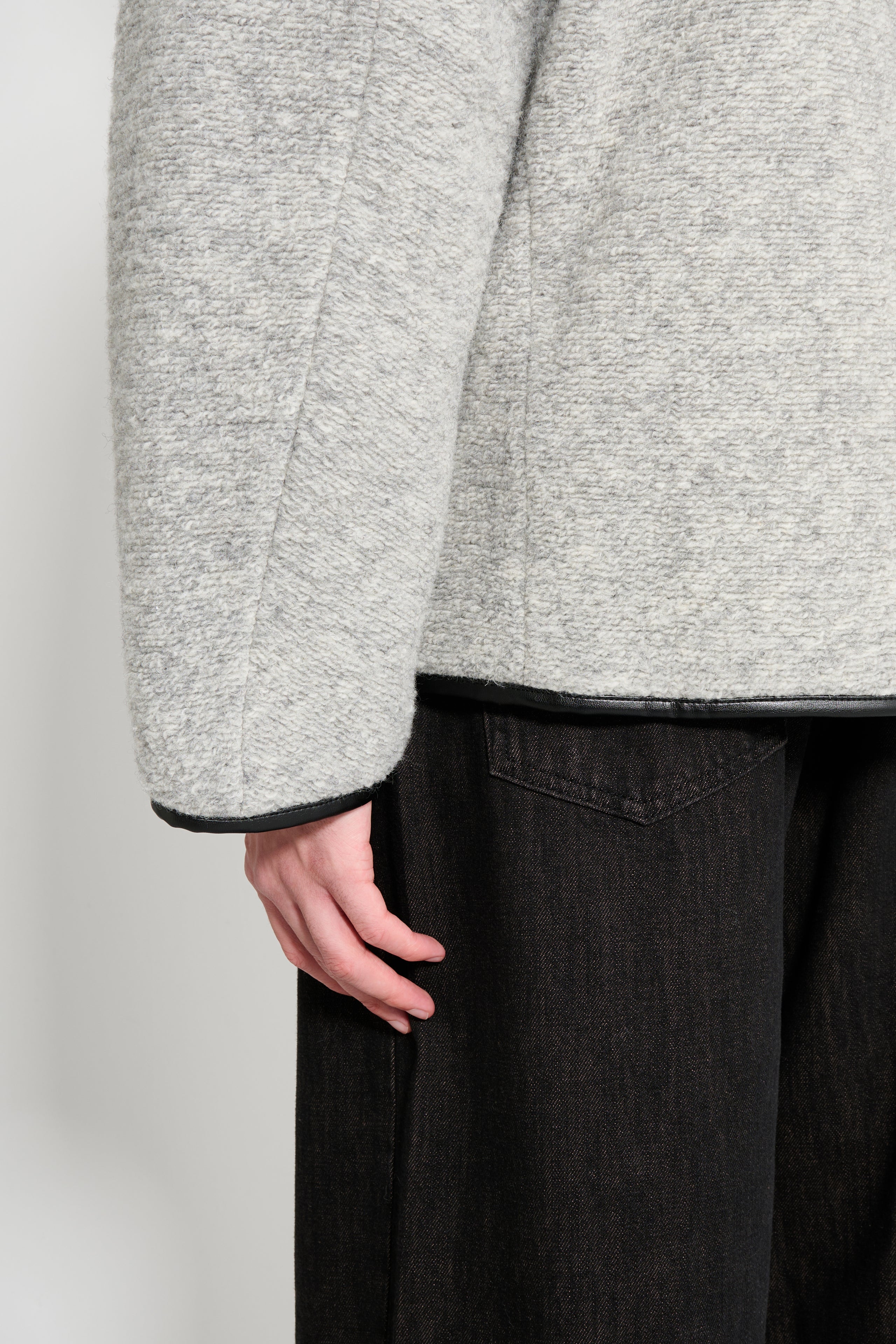 JW Anderson Contrast Trim Casual Jacket Grey Melange