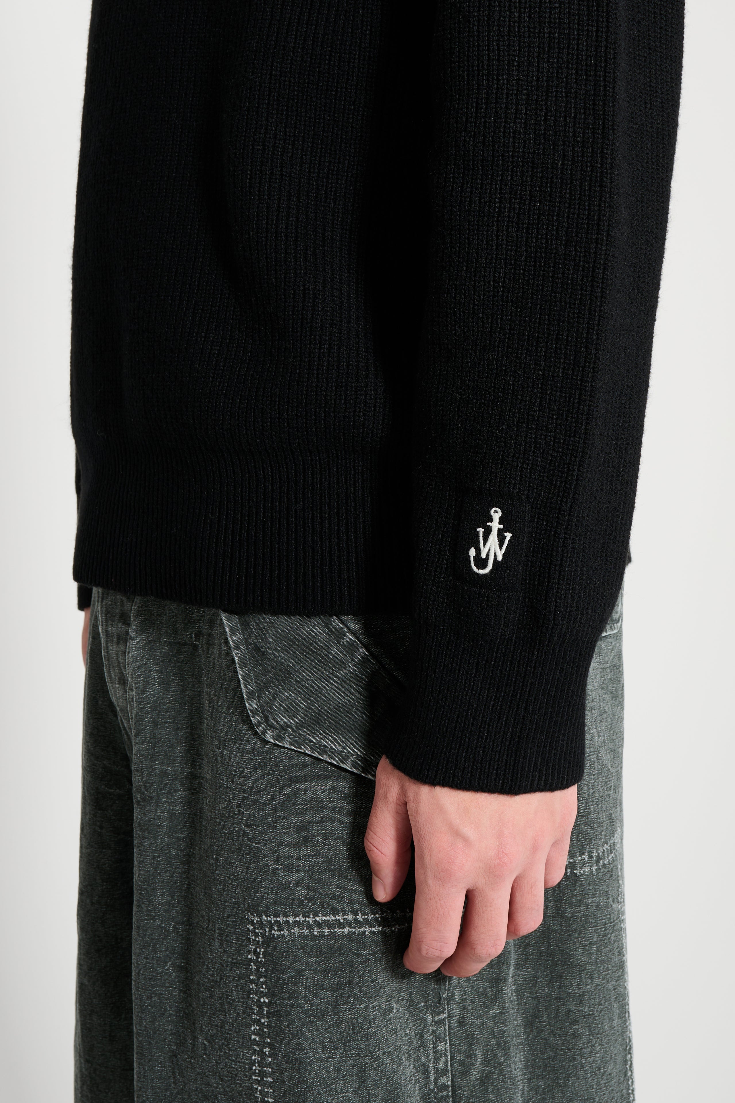 JW Anderson Half Zip Jumper Black