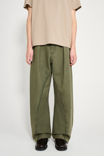 JW Anderson Twisted Seam Trousers Olive – Très Bien