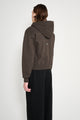 JW Anderson Tied Bow Hoodie Dark Brown Melange