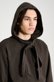 JW Anderson Tied Bow Hoodie Dark Brown Melange