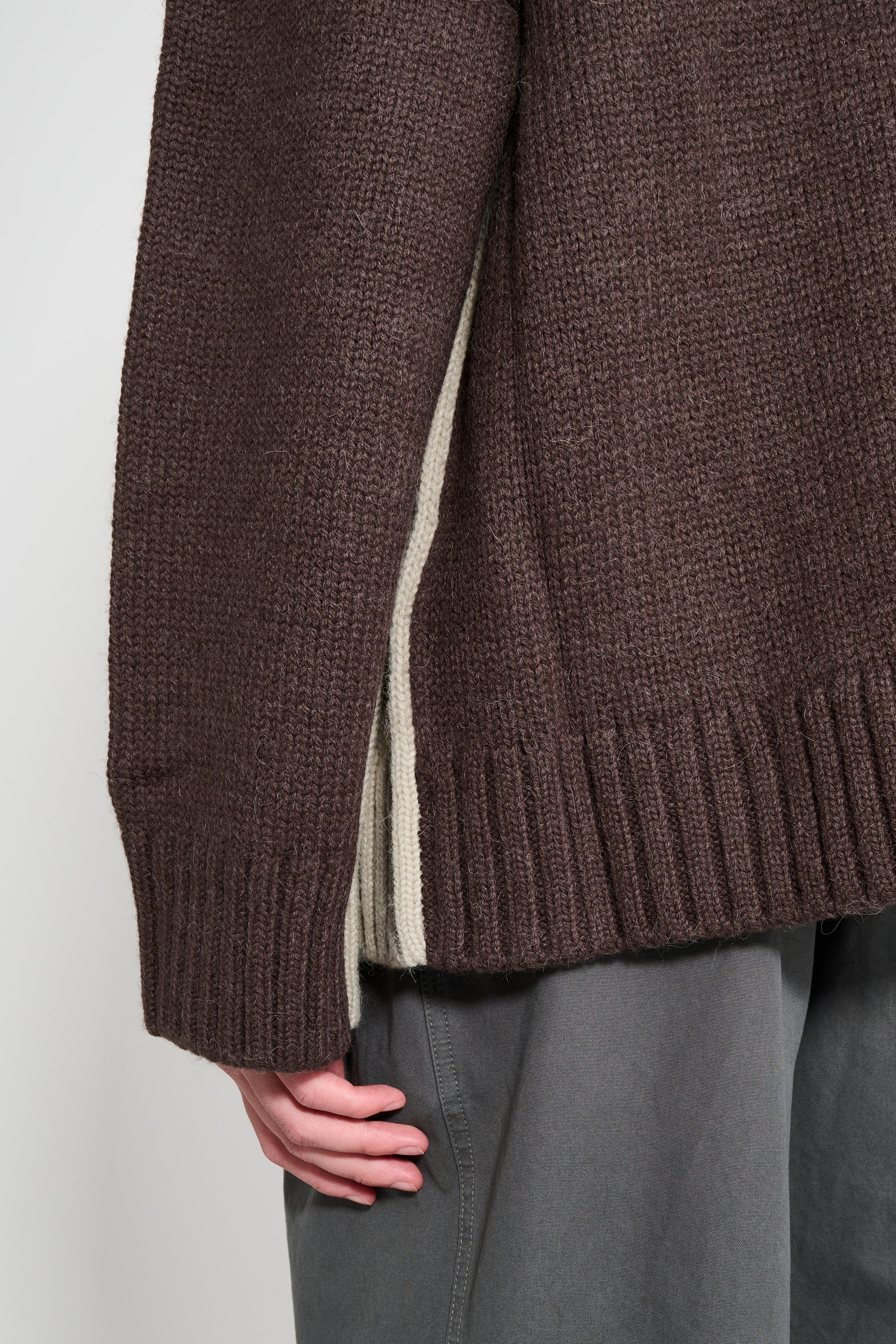 JW Anderson Two Tone Patch Pocket Jumper Nougat / Chocolate