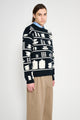 JW Anderson Crockery Jacquard Jumper Black / White