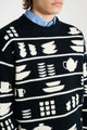 JW Anderson Crockery Jacquard Jumper Black / White