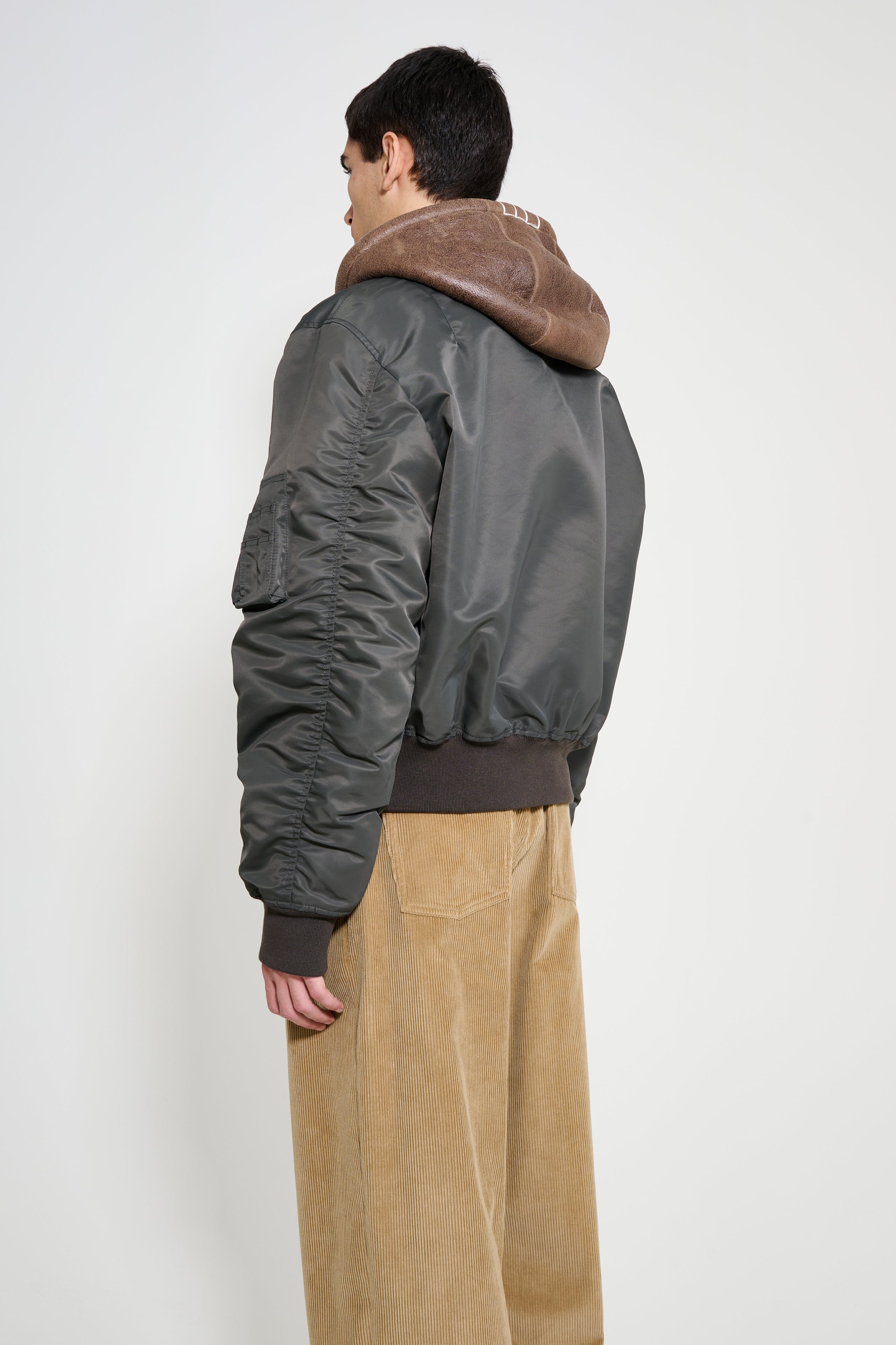 JW Anderson Hooded Bomber Jacket Dark Khaki