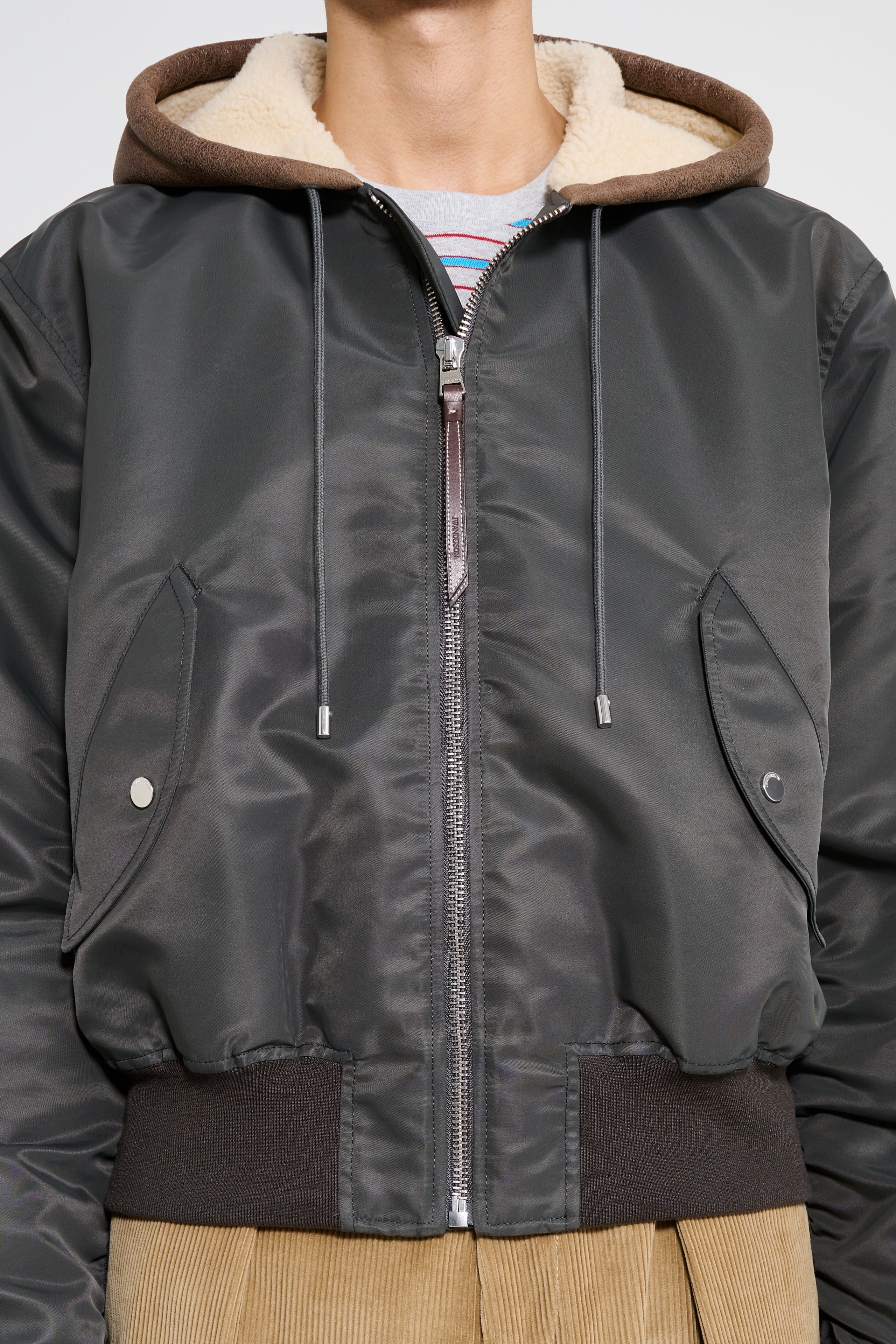 JW Anderson Hooded Bomber Jacket Dark Khaki