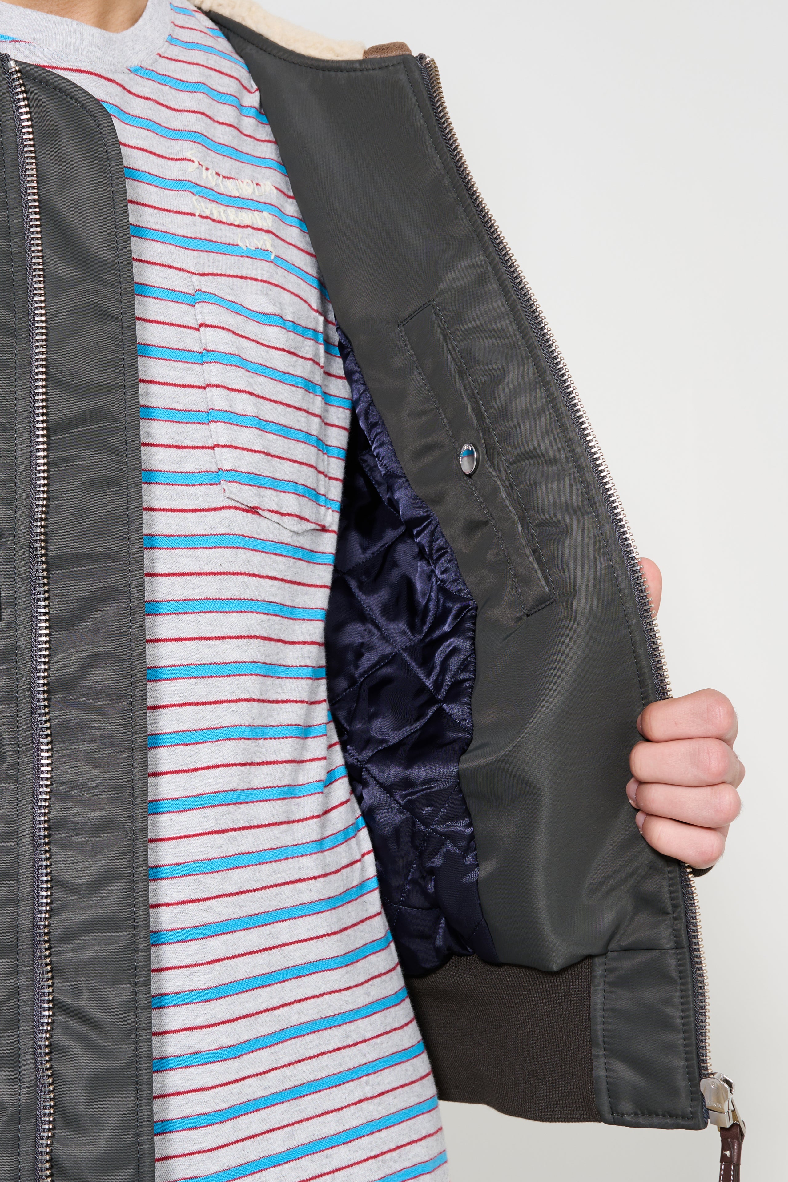 JW Anderson Hooded Bomber Jacket Dark Khaki