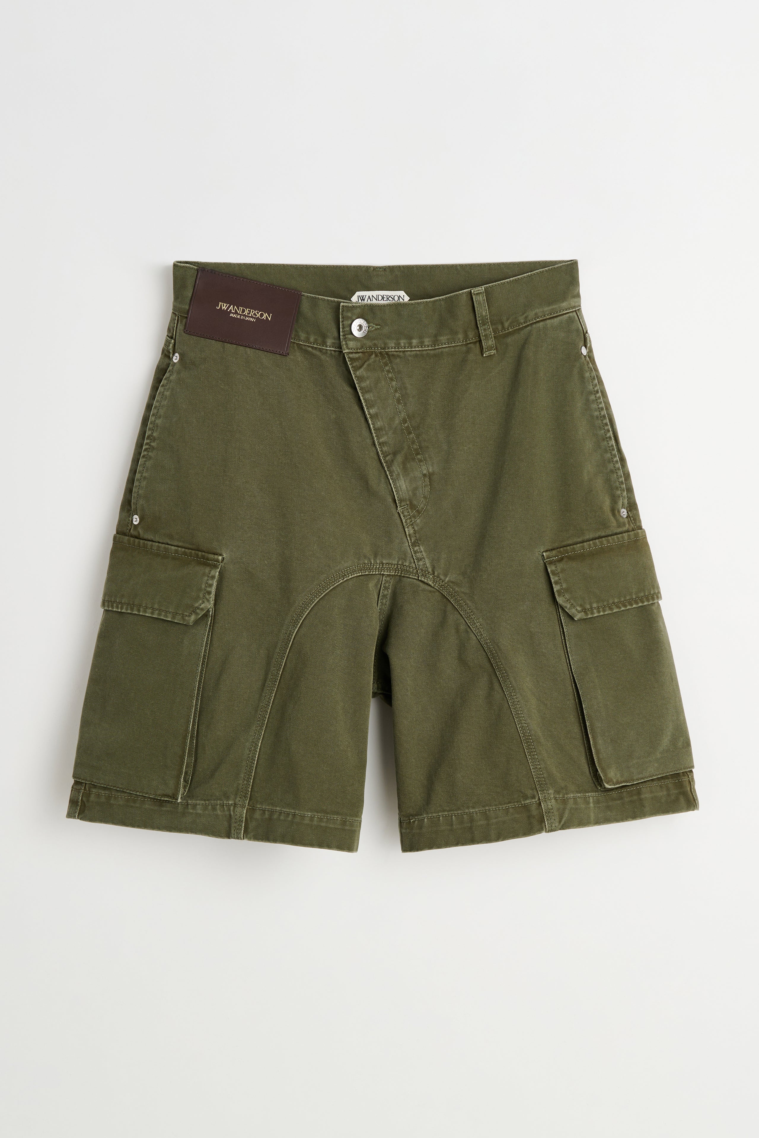 JW Anderson Twisted Patch Pocket Shorts Khaki