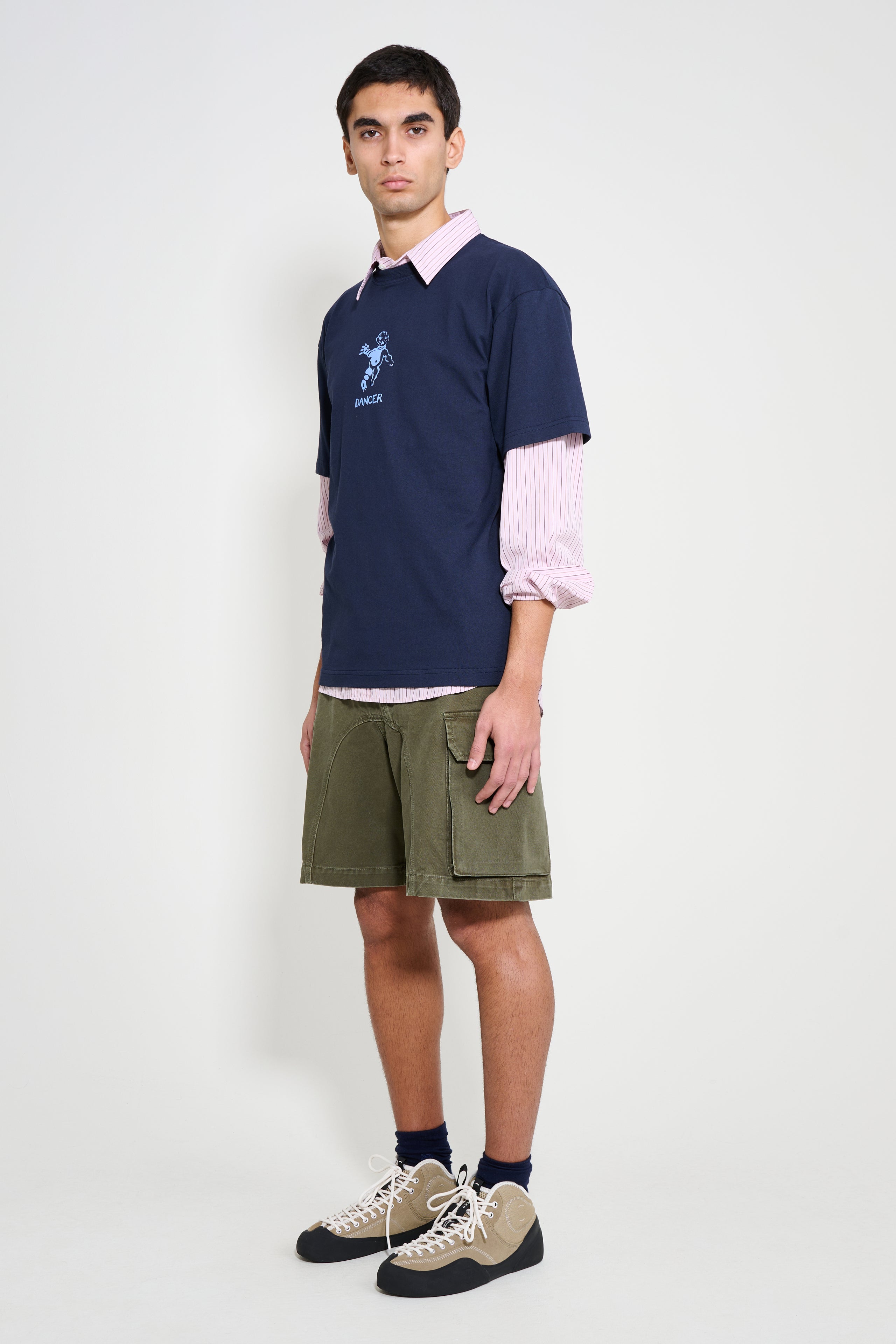 JW Anderson Twisted Patch Pocket Shorts Khaki