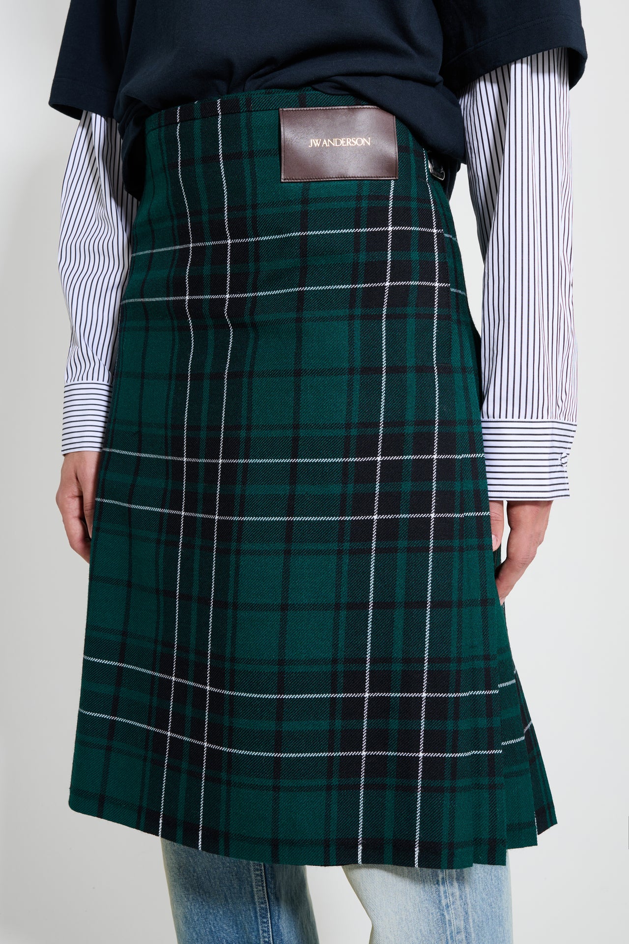 JW Anderson Kilt Forest Green