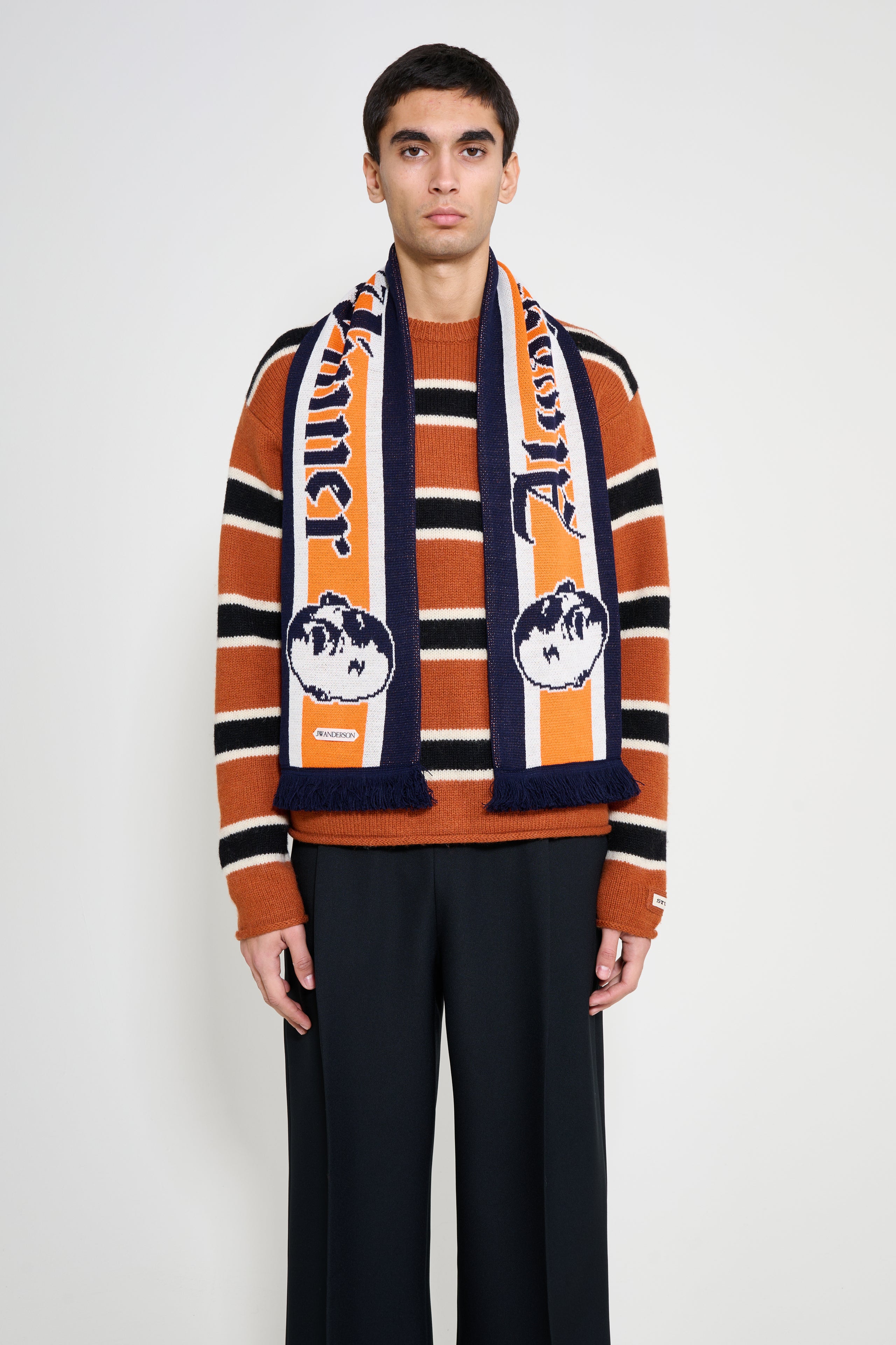 JW Anderson Winner Football Scarf Orange