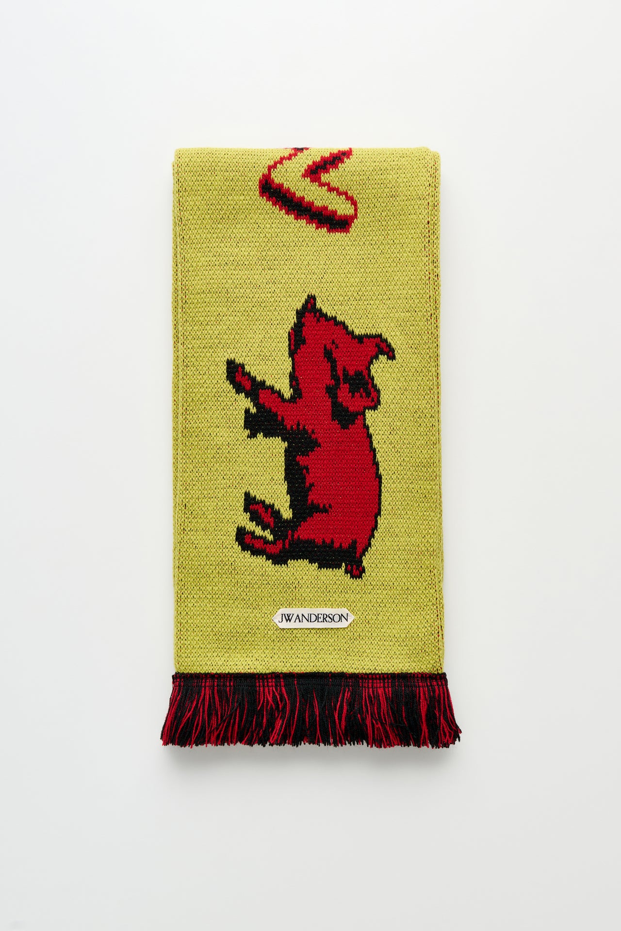 JW Anderson Piglet Football Scarf Marigold
