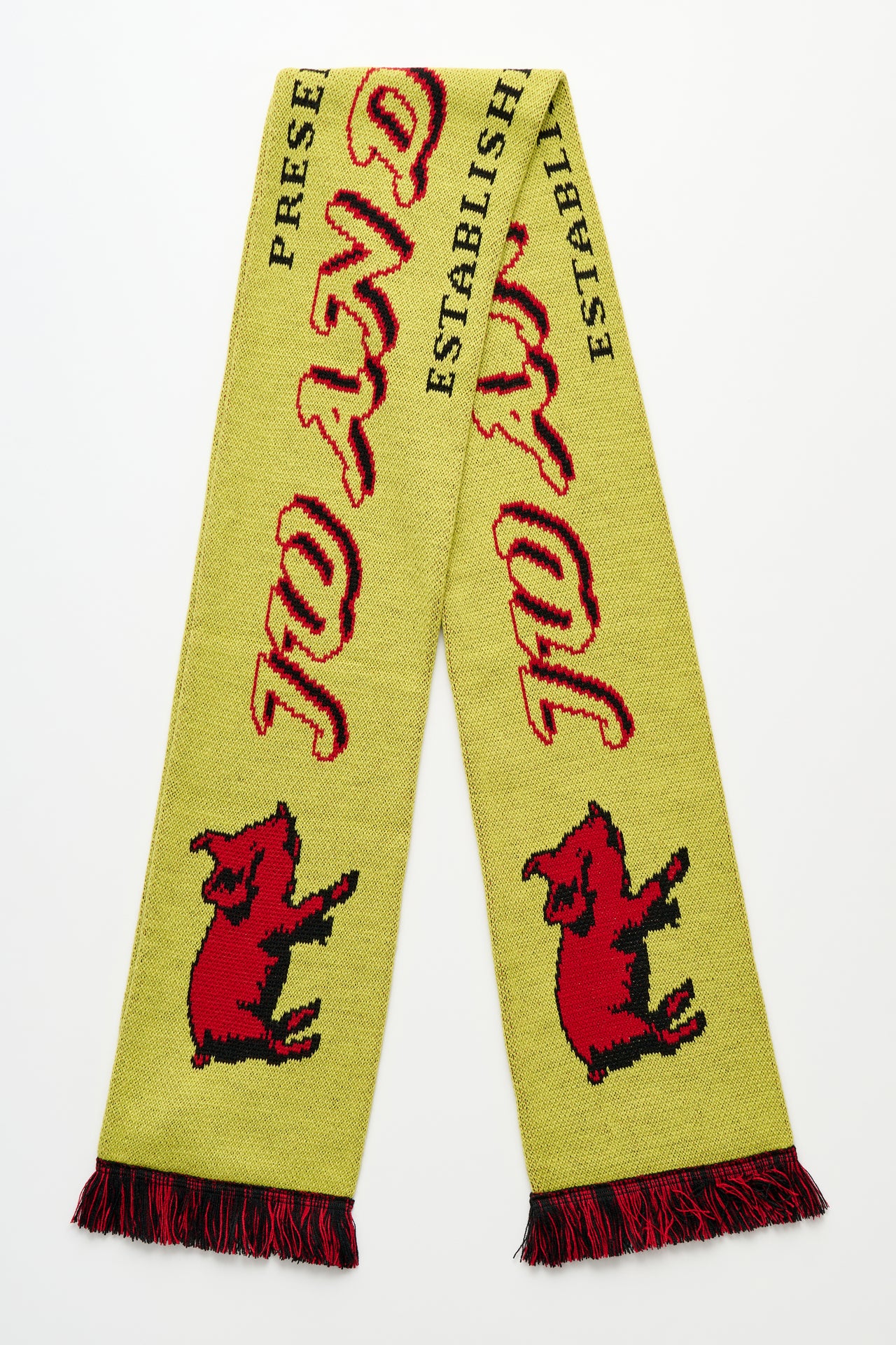 JW Anderson Piglet Football Scarf Marigold