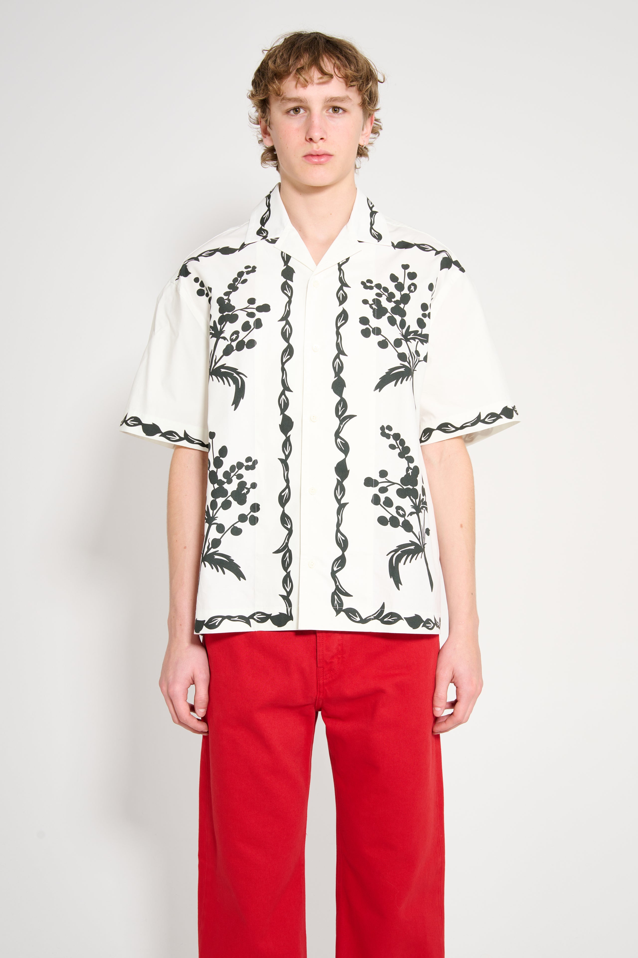 Jacquemus La Chemise Jean Print Mimosa Frise Black