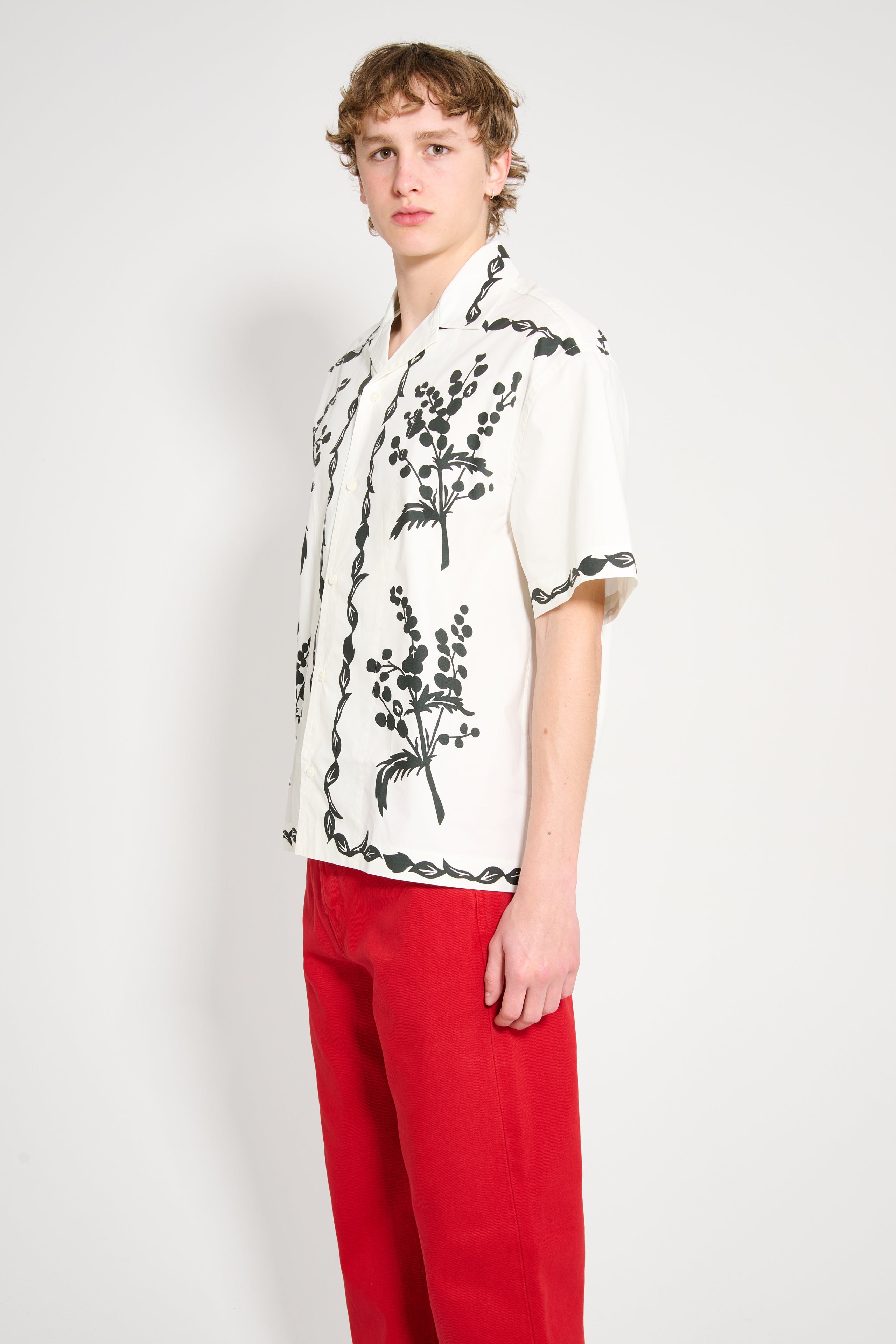 Jacquemus La Chemise Jean Print Mimosa Frise Black