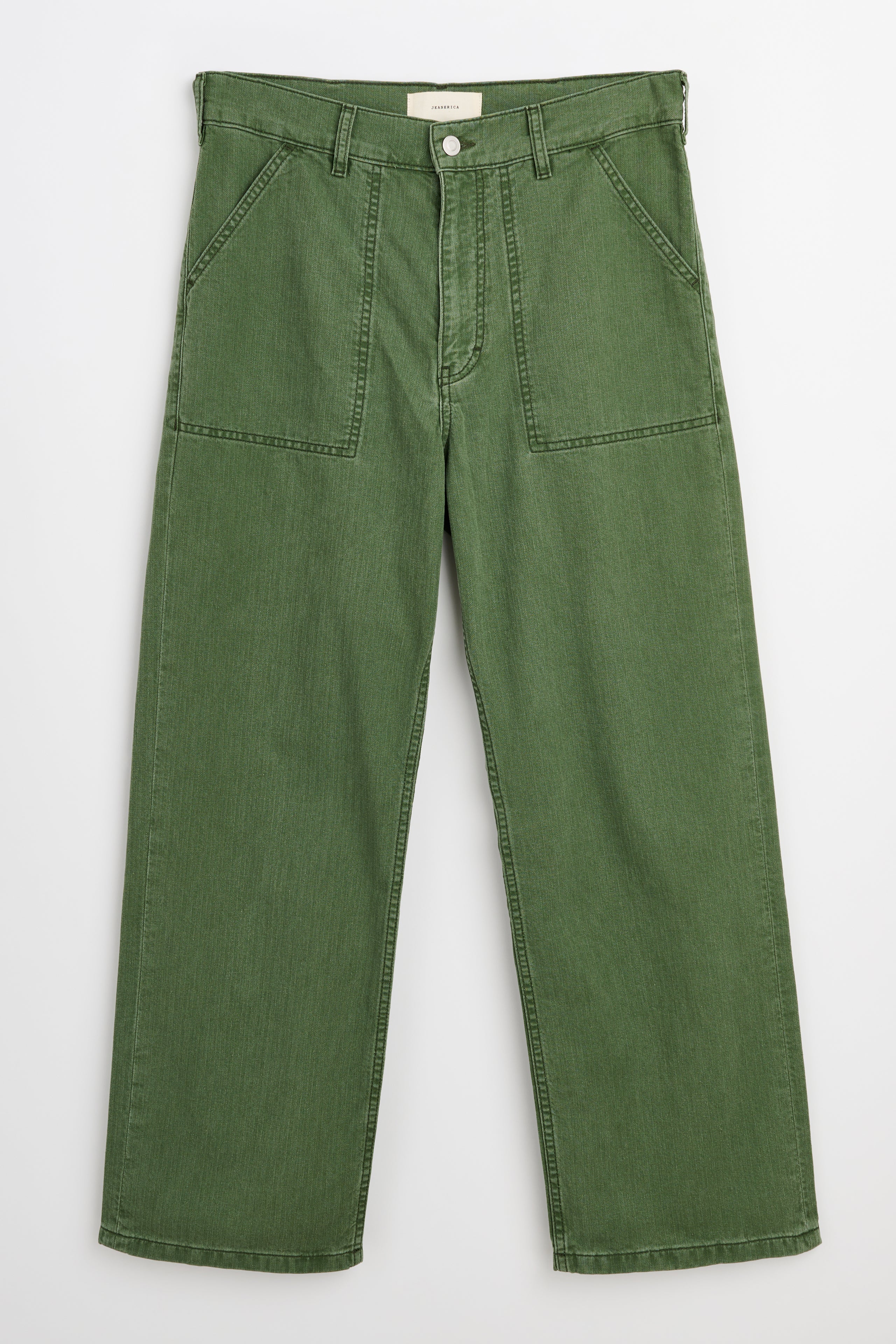 Jeanerica Genua Worker Chino Chevron Green