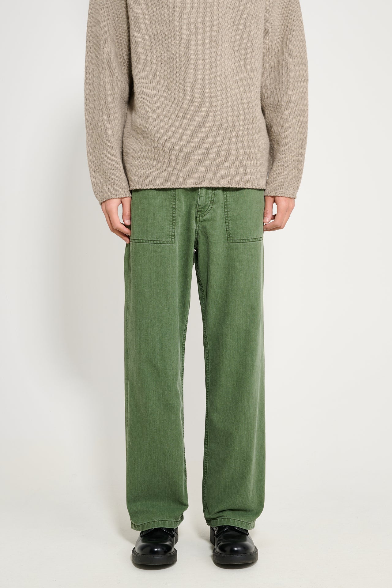 Jeanerica Genua Worker Chino Chevron Green