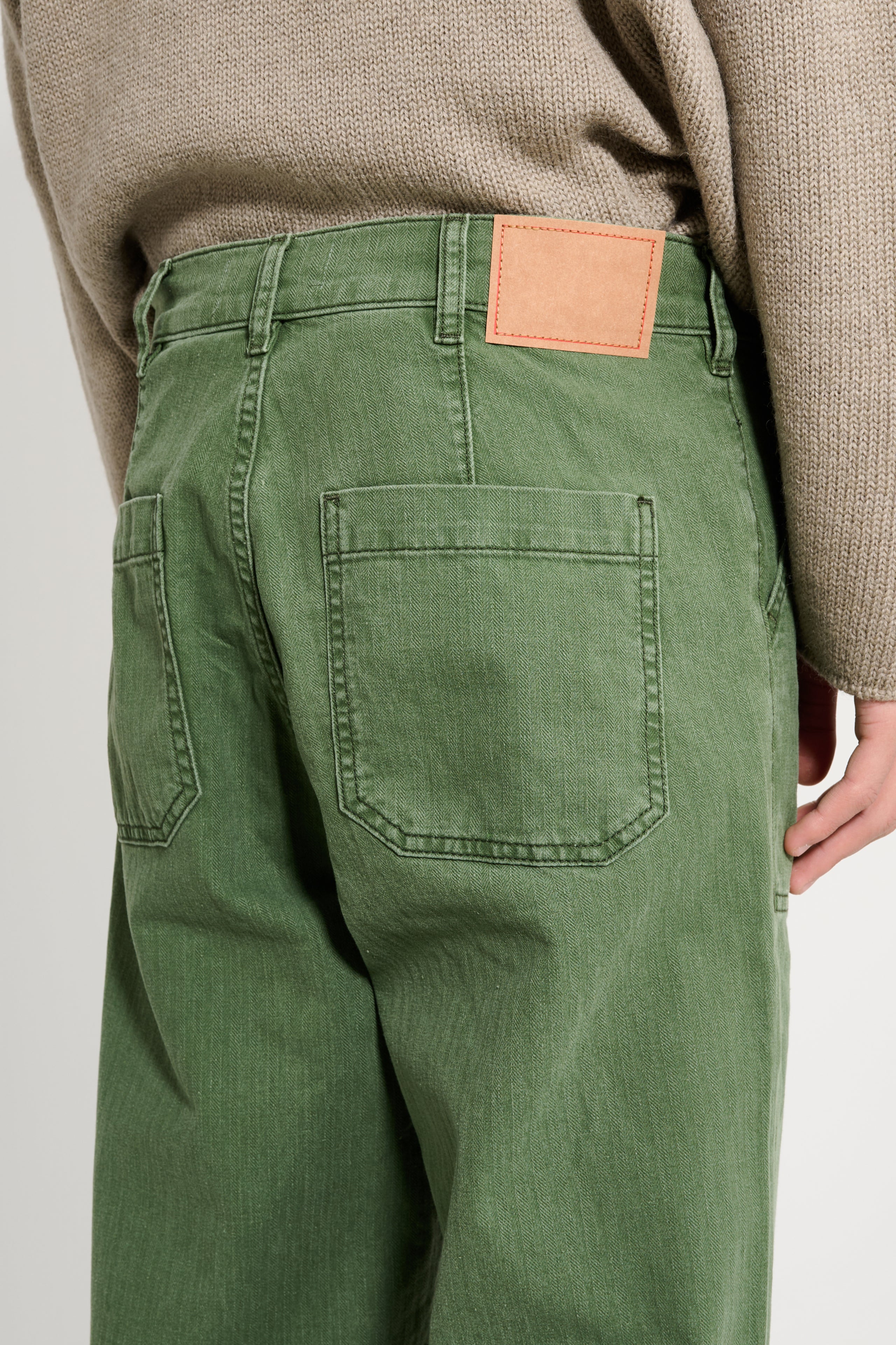 Jeanerica Genua Worker Chino Chevron Green