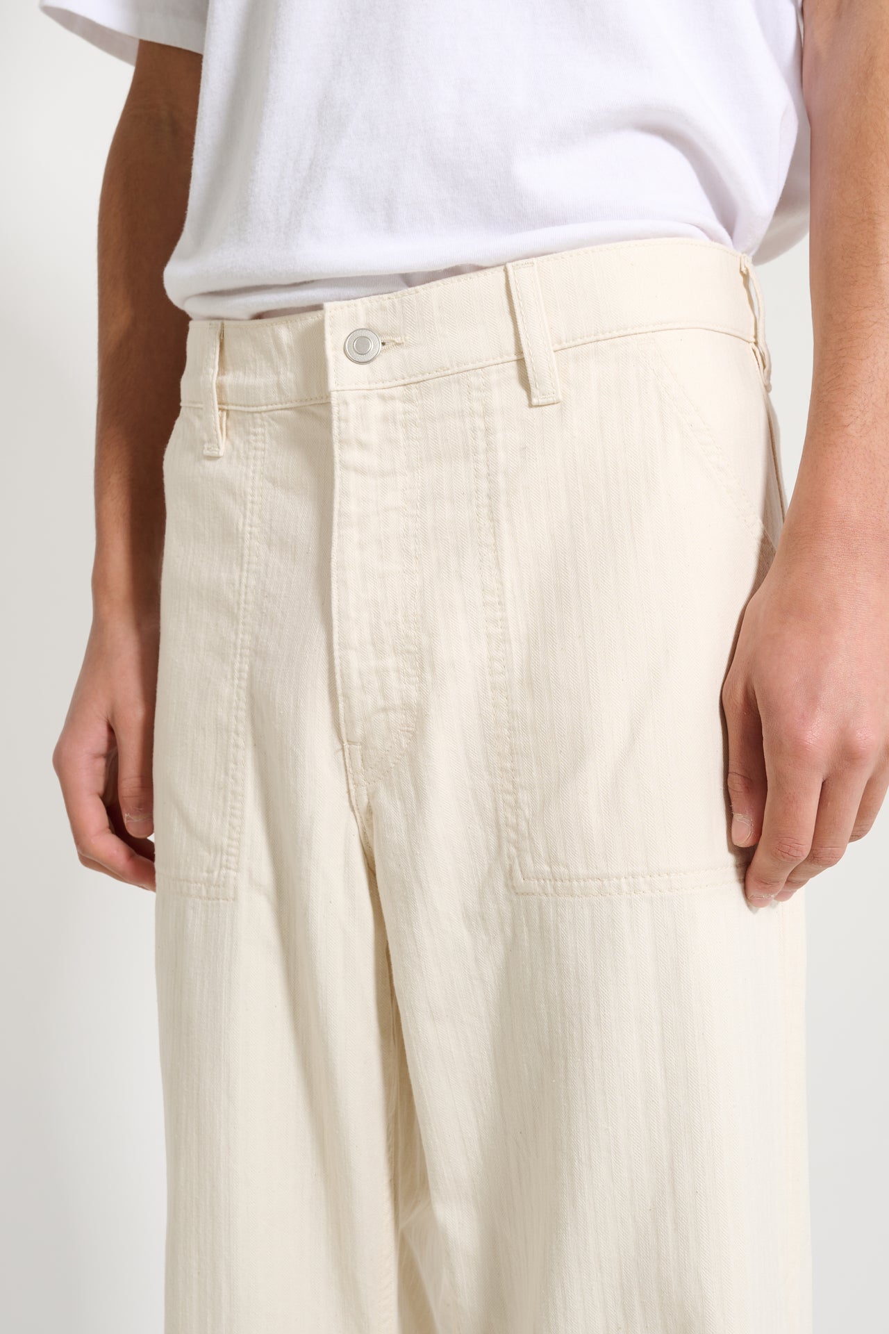 Jeanerica Genua Worker Chino Chevron Ecru