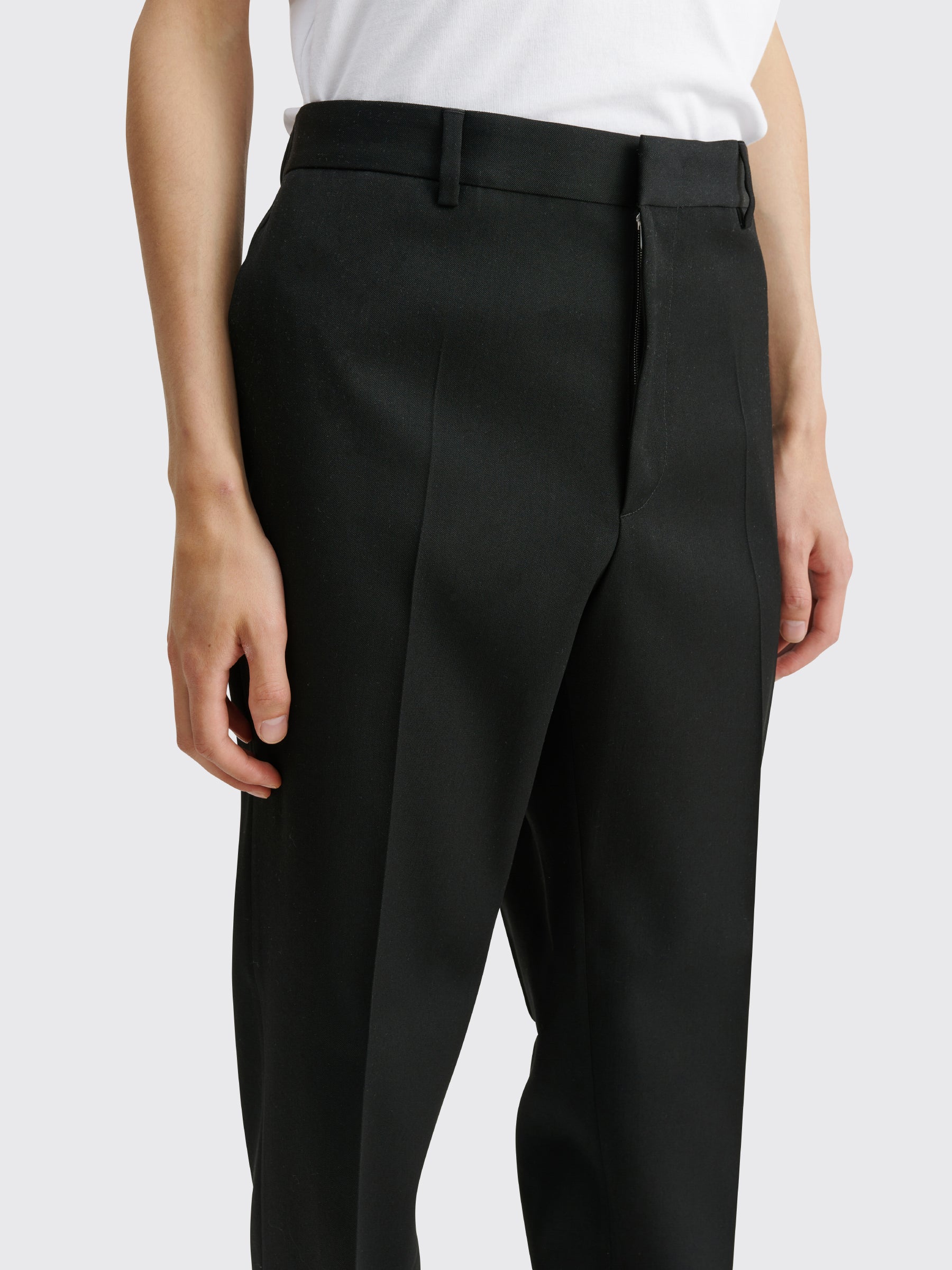 Jil Sander Light Wool Gabardine Trousers Black