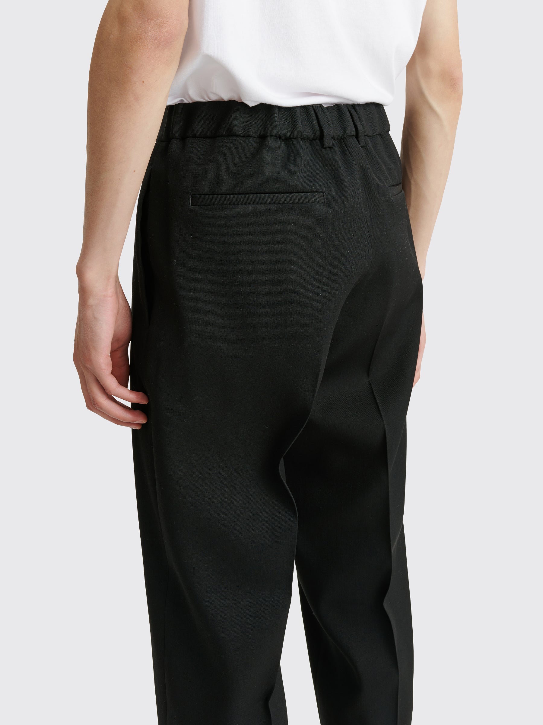 Jil Sander Light Wool Gabardine Trousers Black