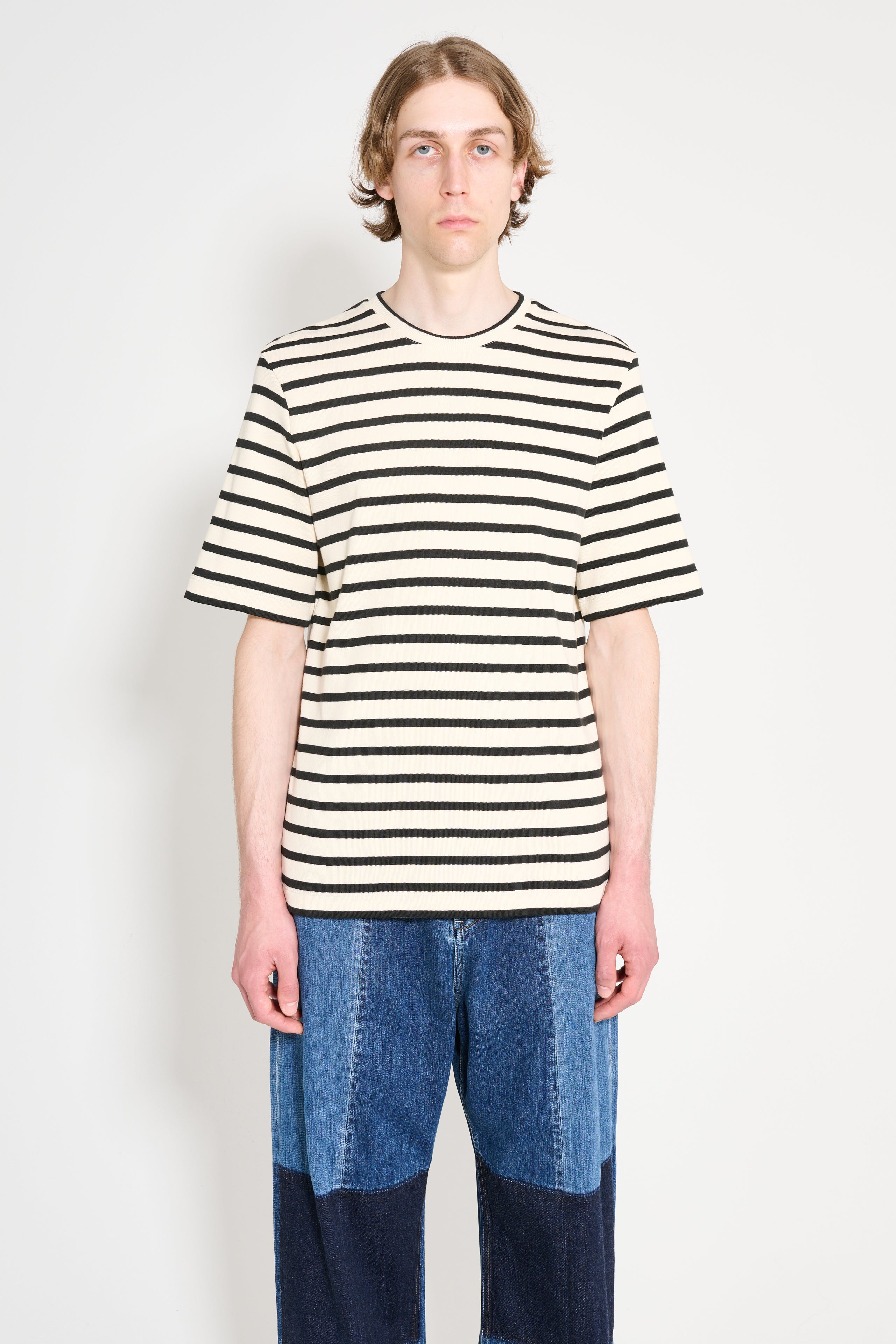 Jil Sander+ Crew-Neck T-shirt Black Stripes
