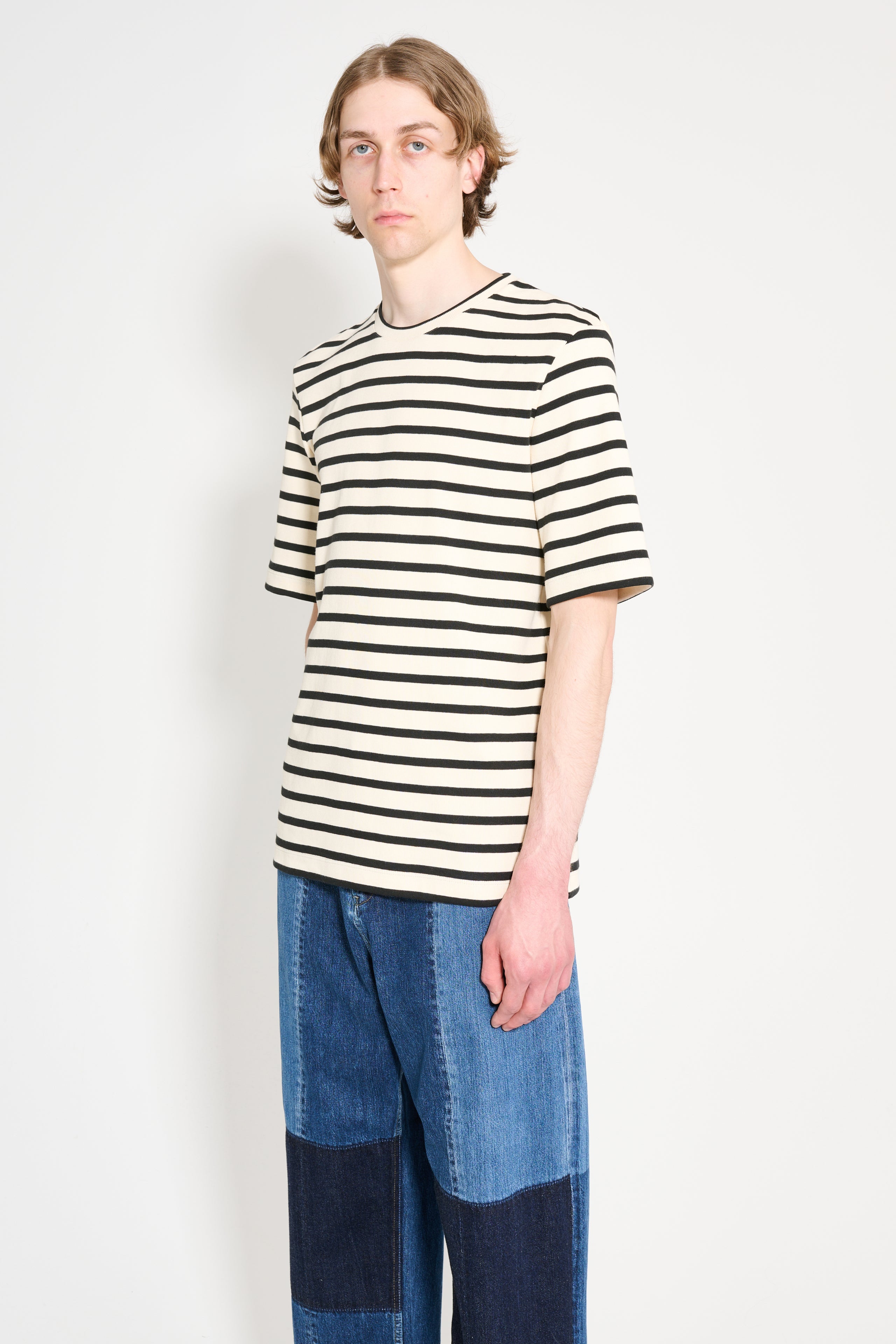 Jil Sander+ Crew-Neck T-shirt Black Stripes
