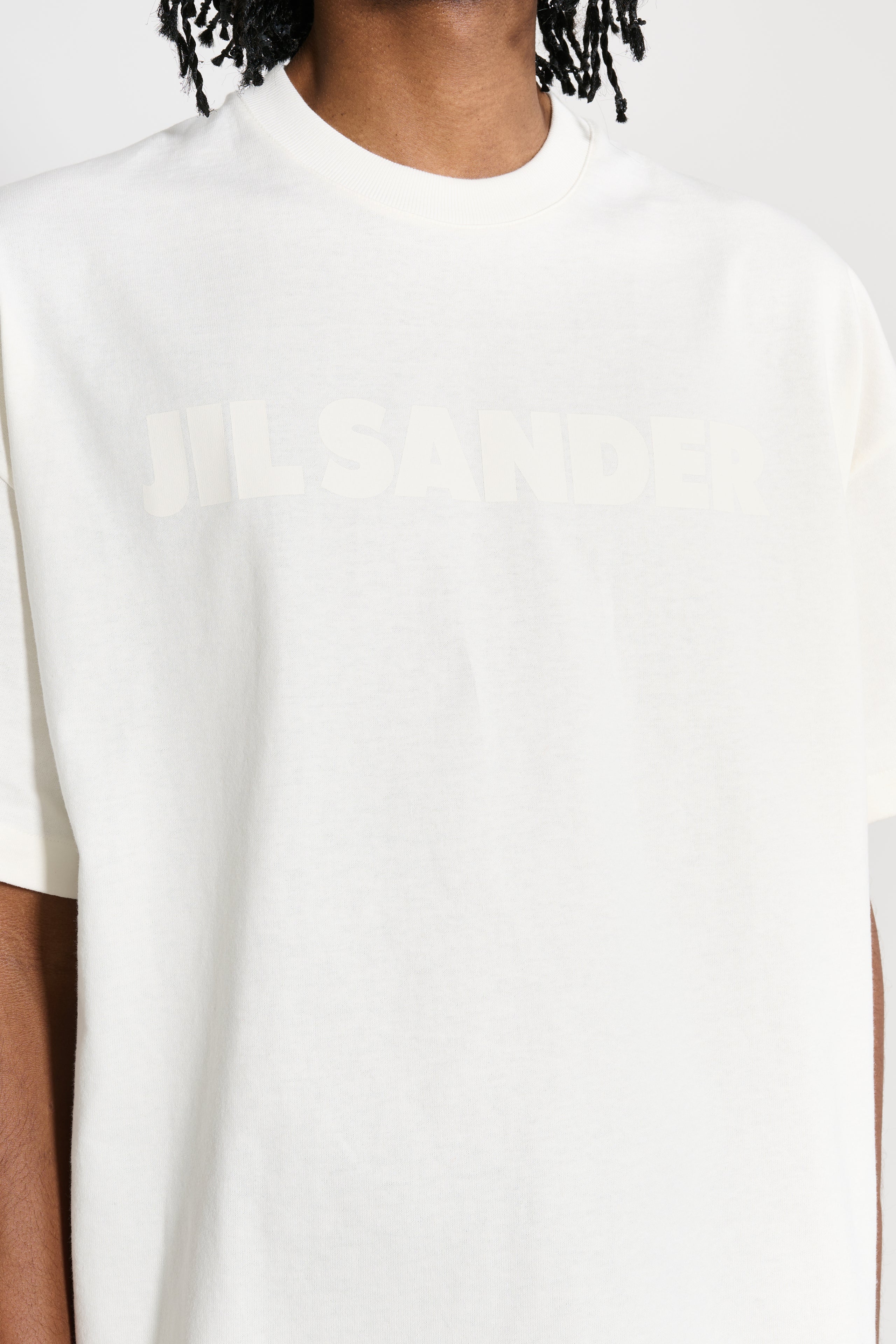 Jil Sander Boxy Tonal Logo T-shirt Porcelain