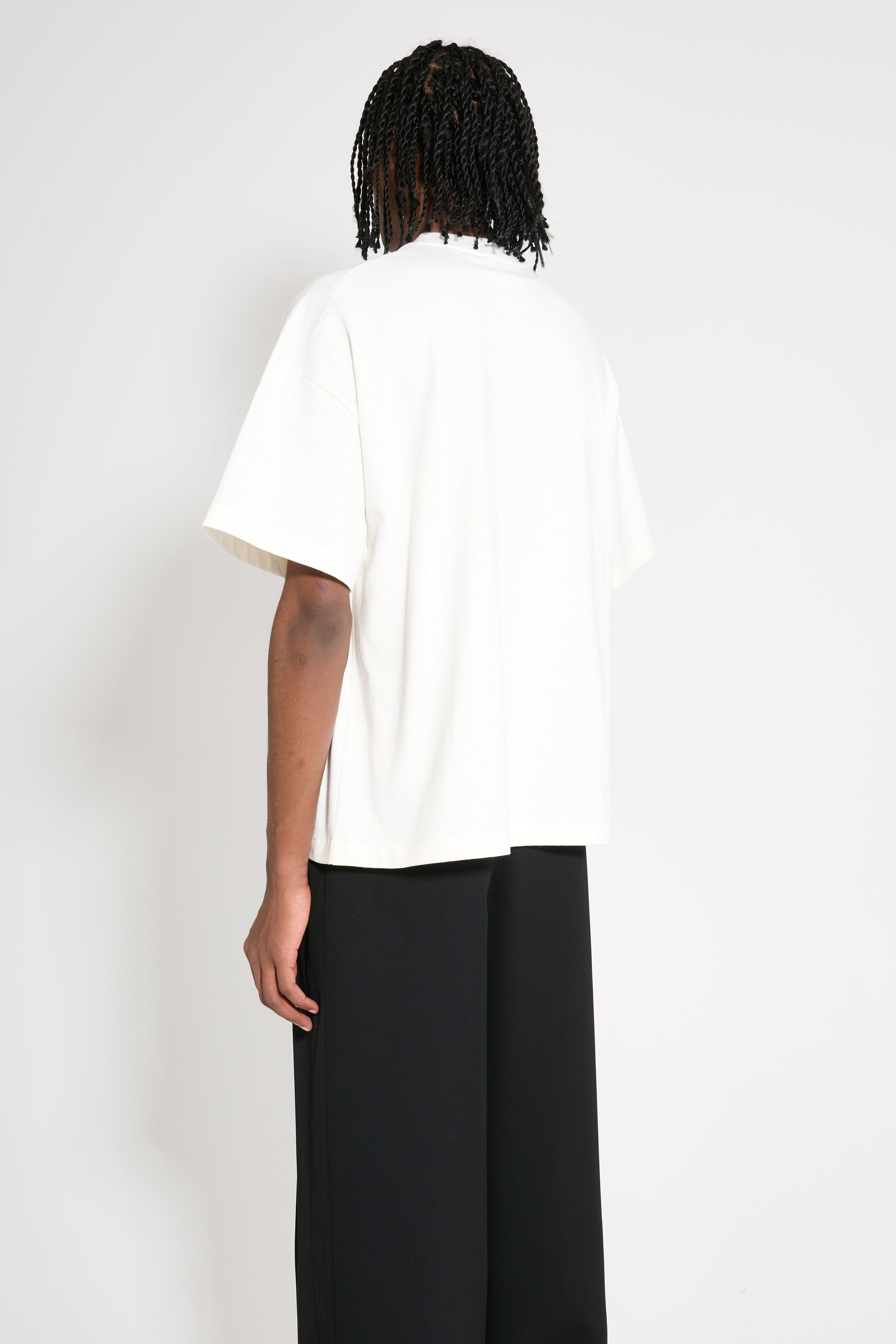 Jil Sander Boxy Tonal Logo T-shirt Porcelain