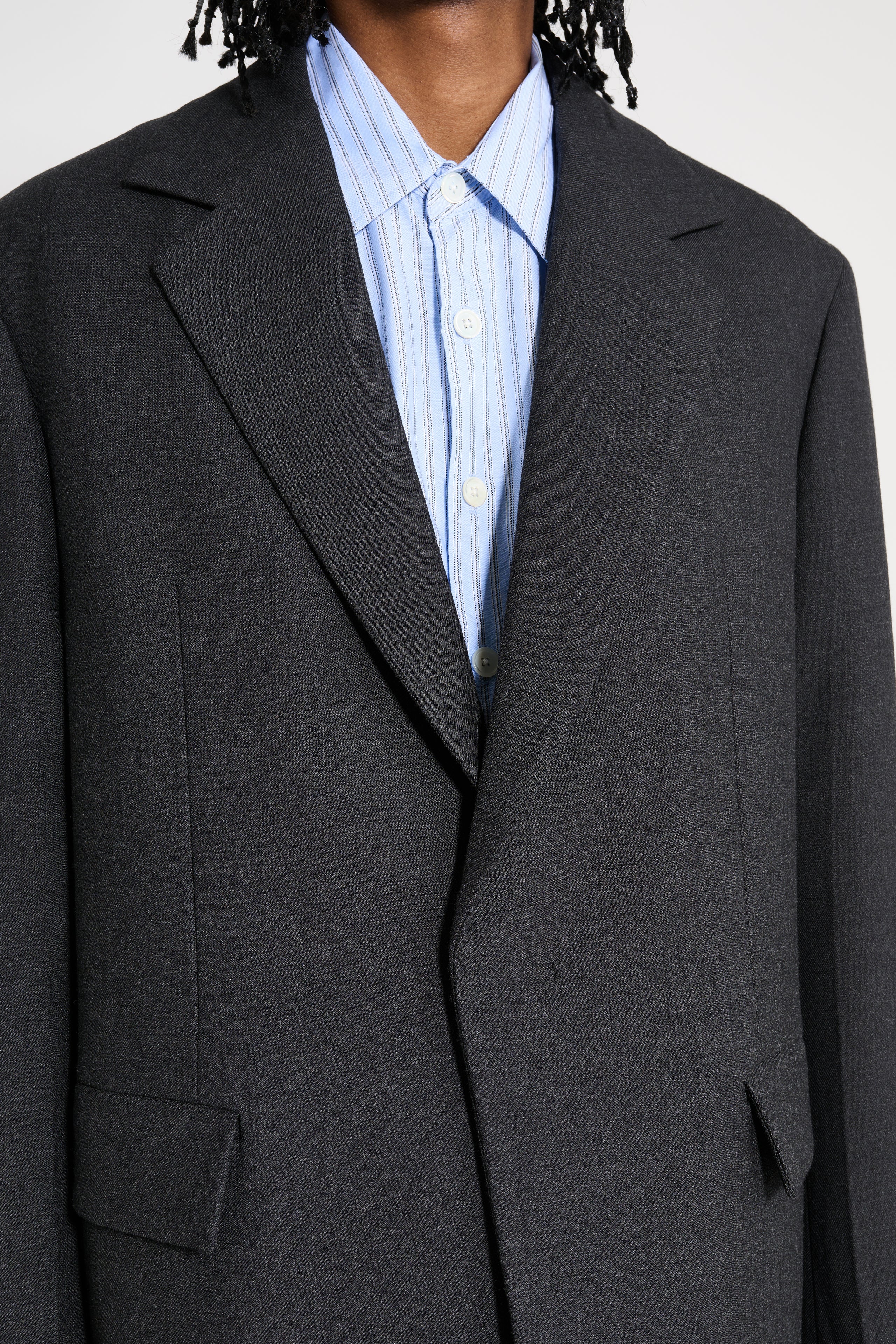 Jil Sander Padded Suit Jacket Charcoal