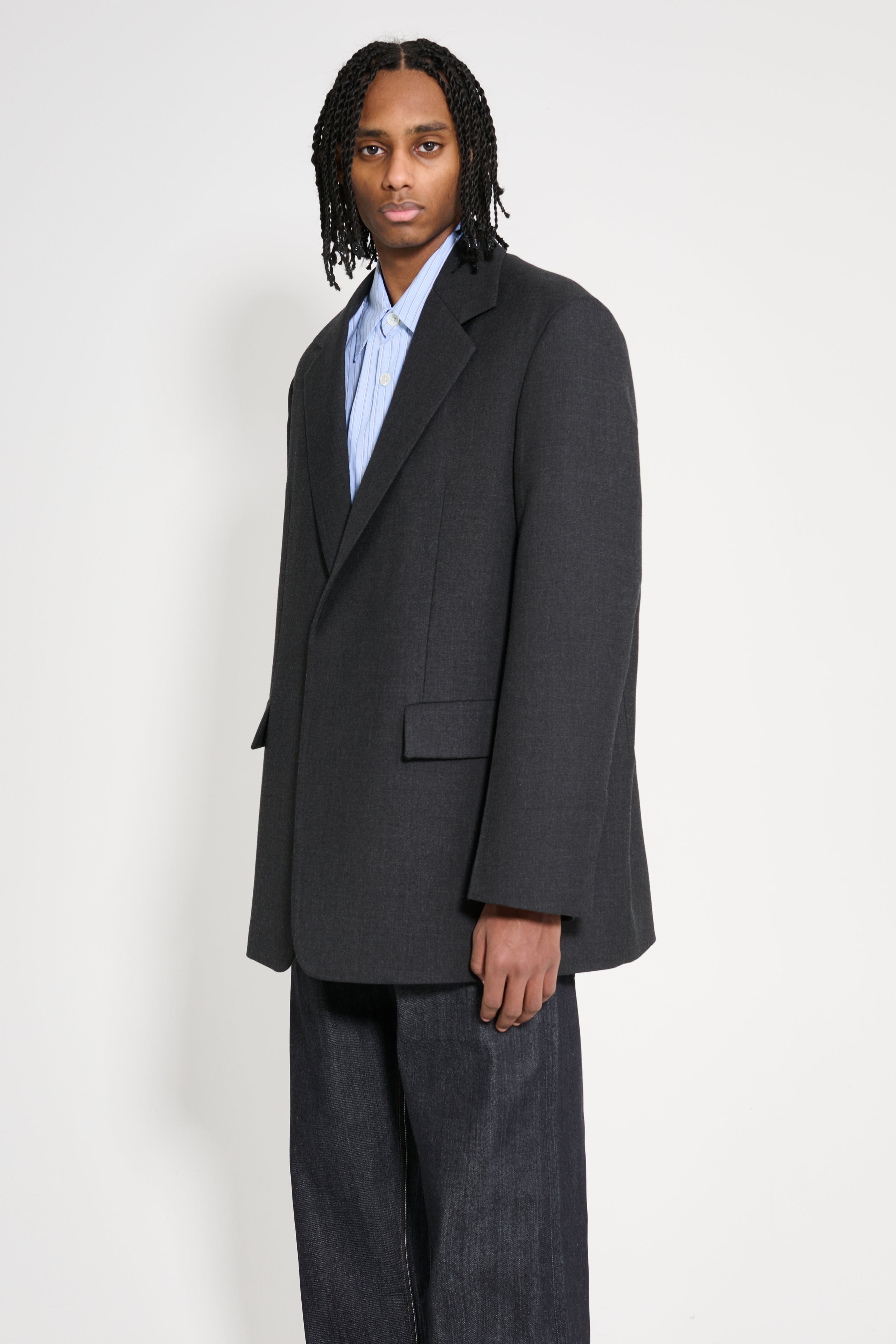 Jil Sander Padded Suit Jacket Charcoal