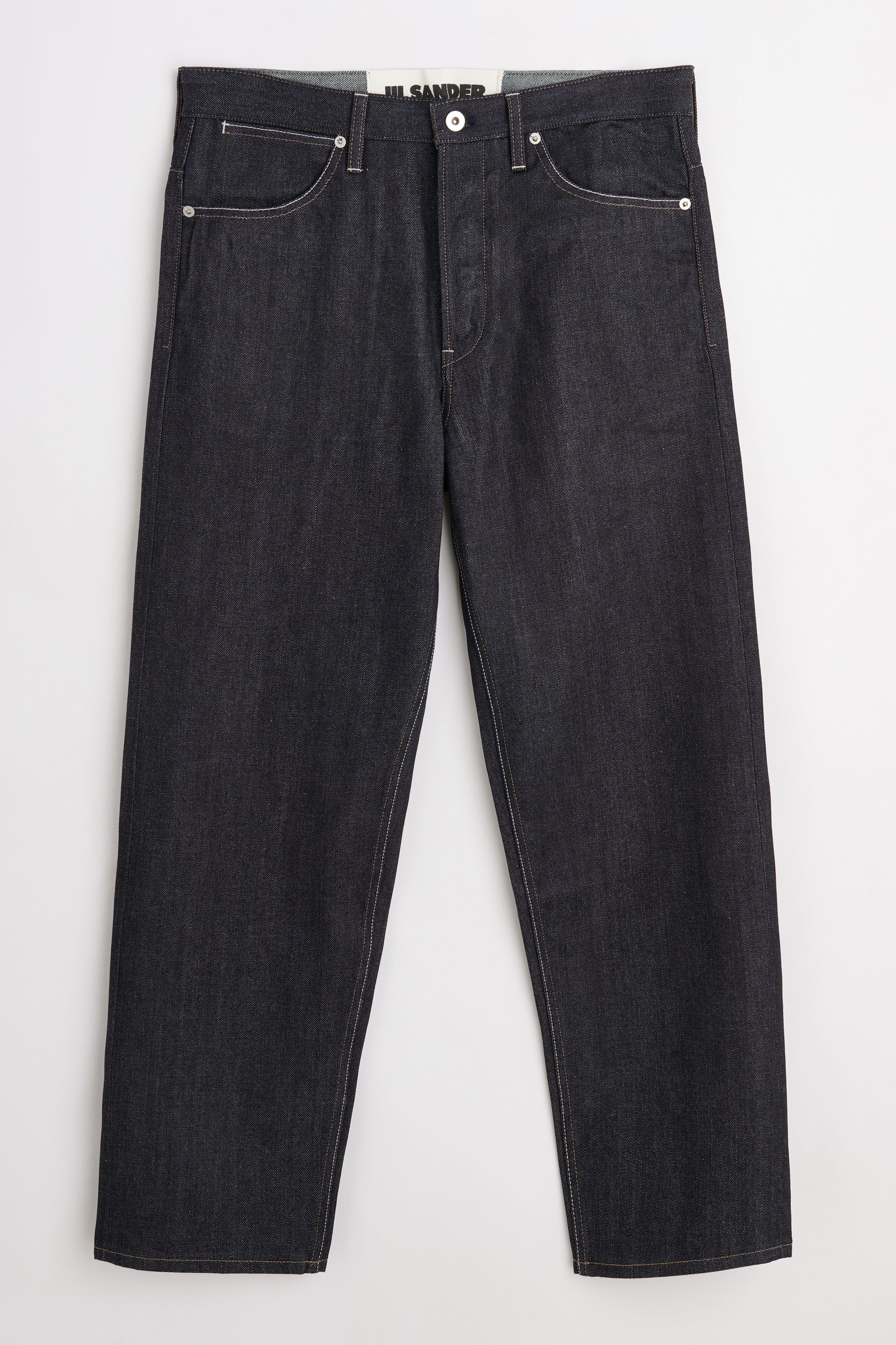 Jil Sander Raw Denim Standard Jeans Dark Blue