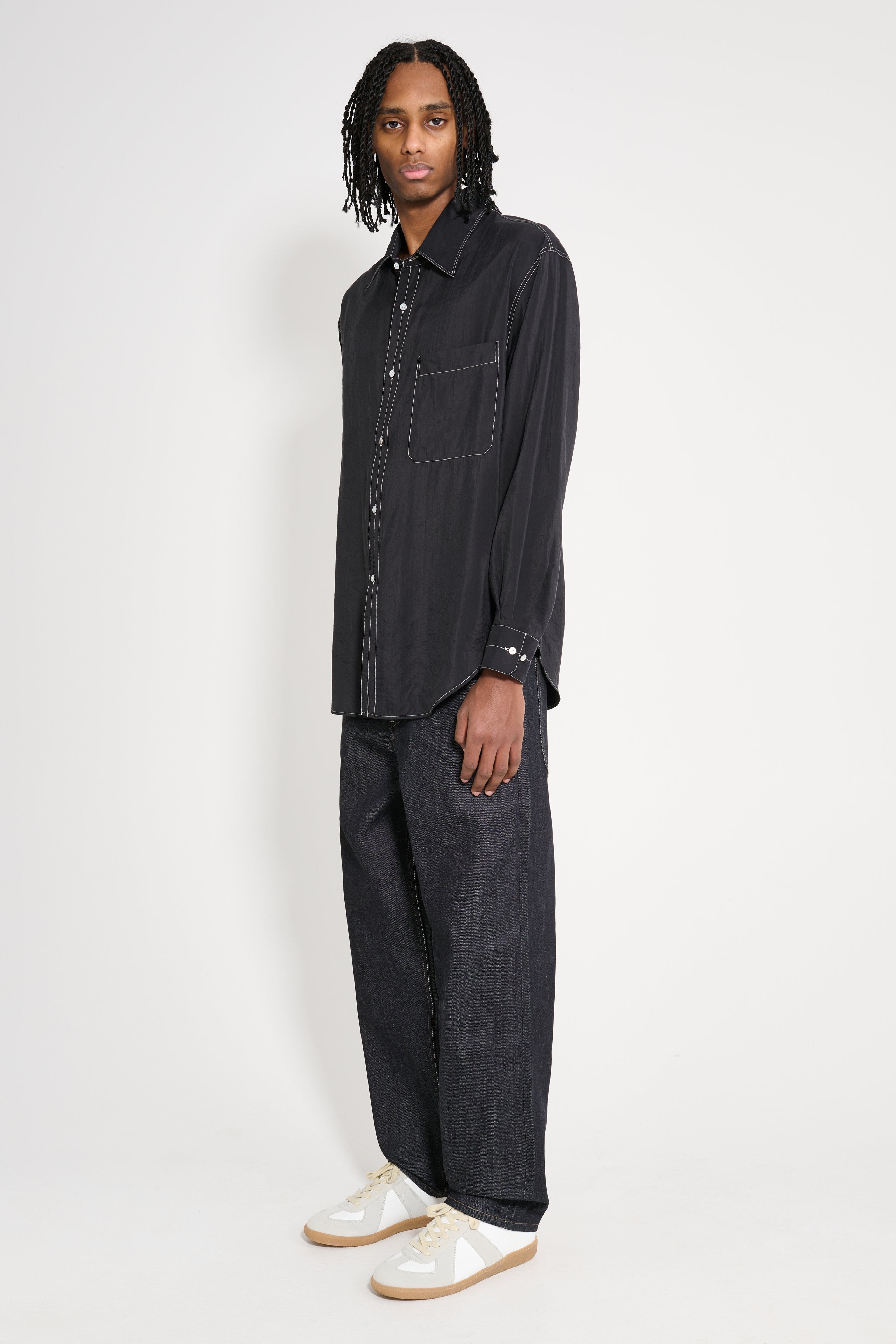 Jil Sander Raw Denim Standard Jeans Dark Blue