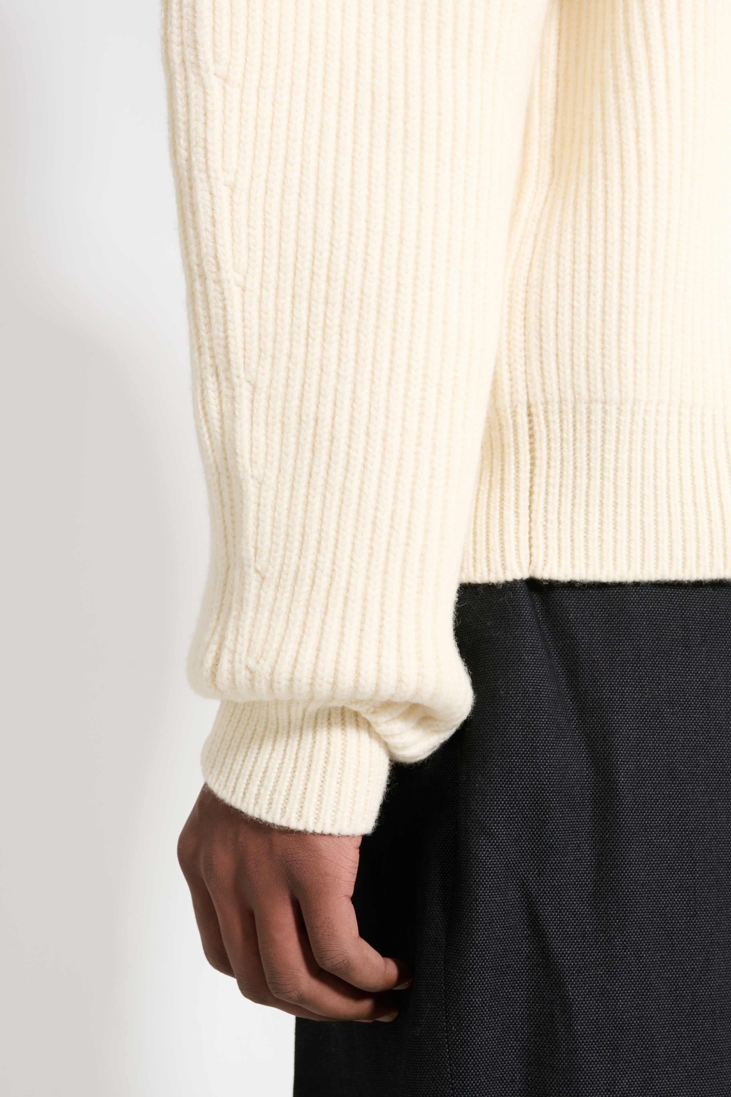 Jil Sander Knitted Sweater Cream White