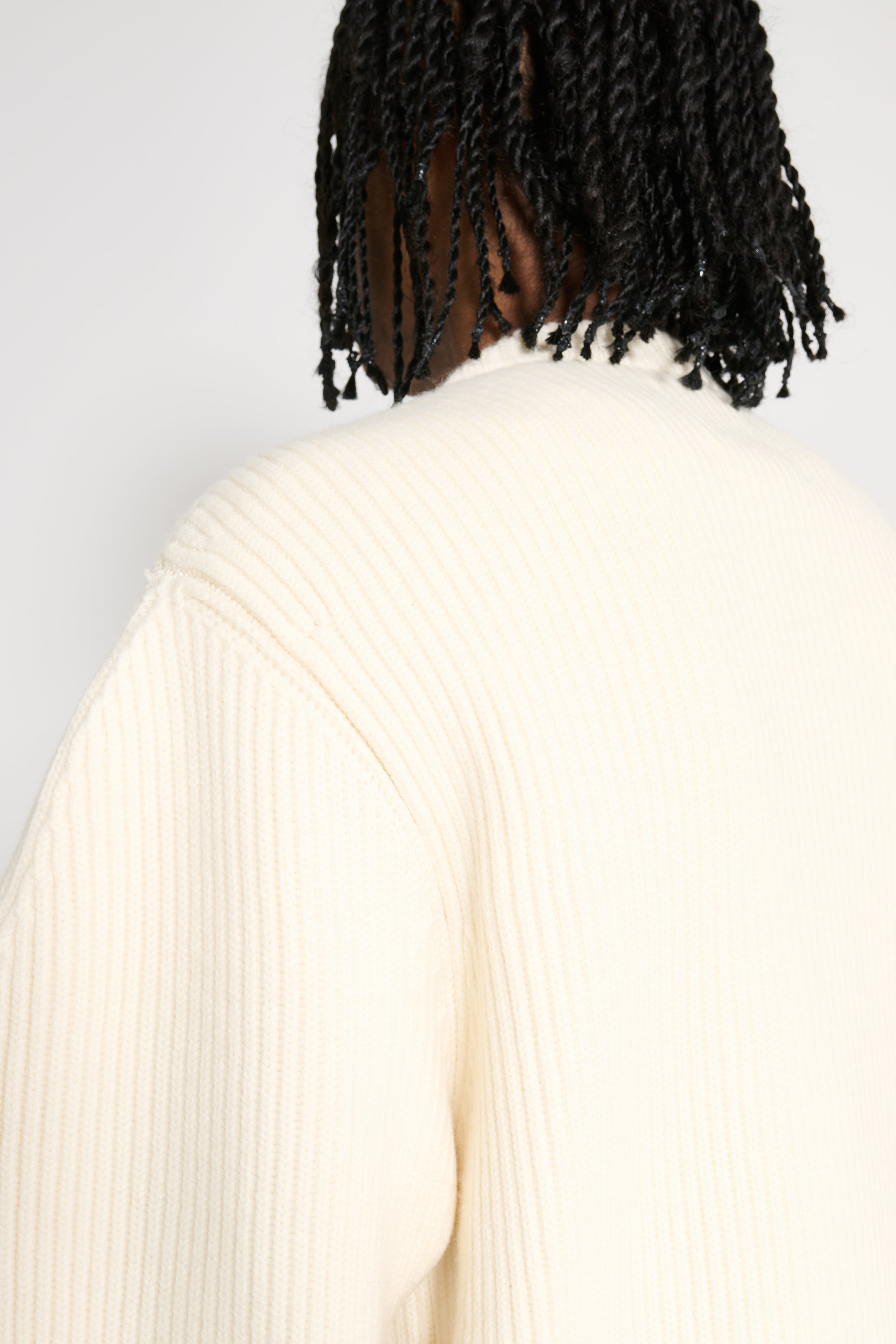 Jil Sander Knitted Sweater Cream White