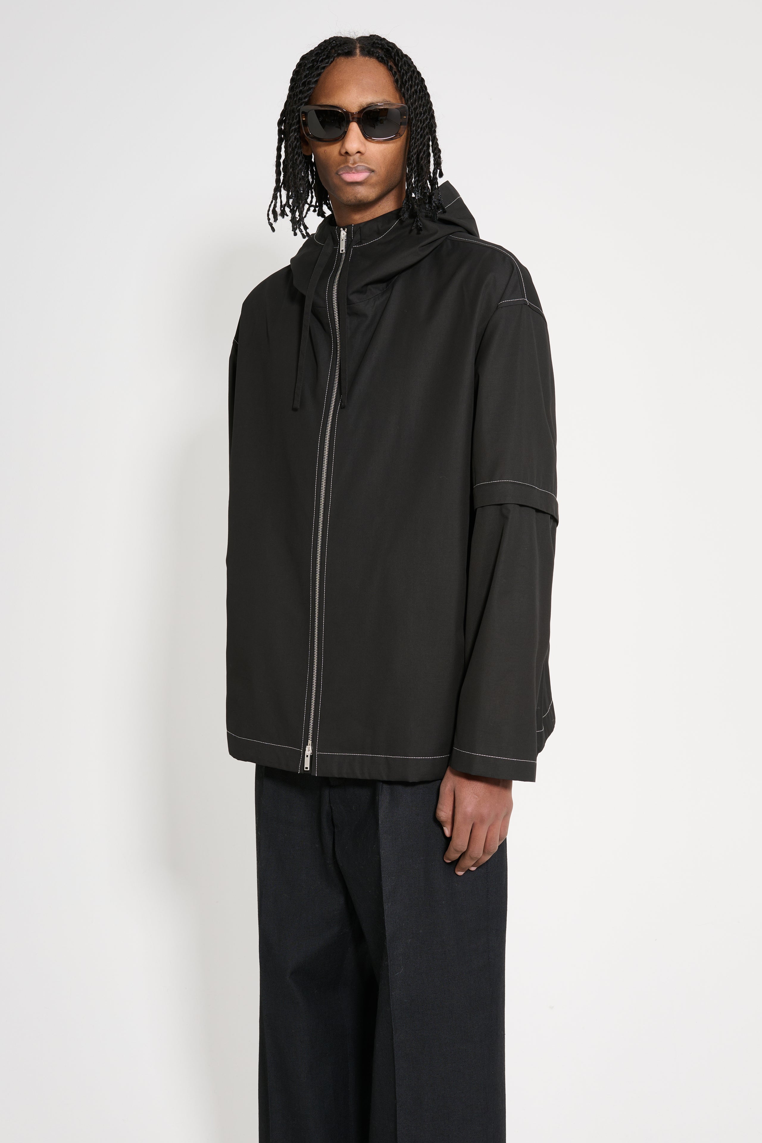 Jil Sander Zip Off Sleeves Jacket Black