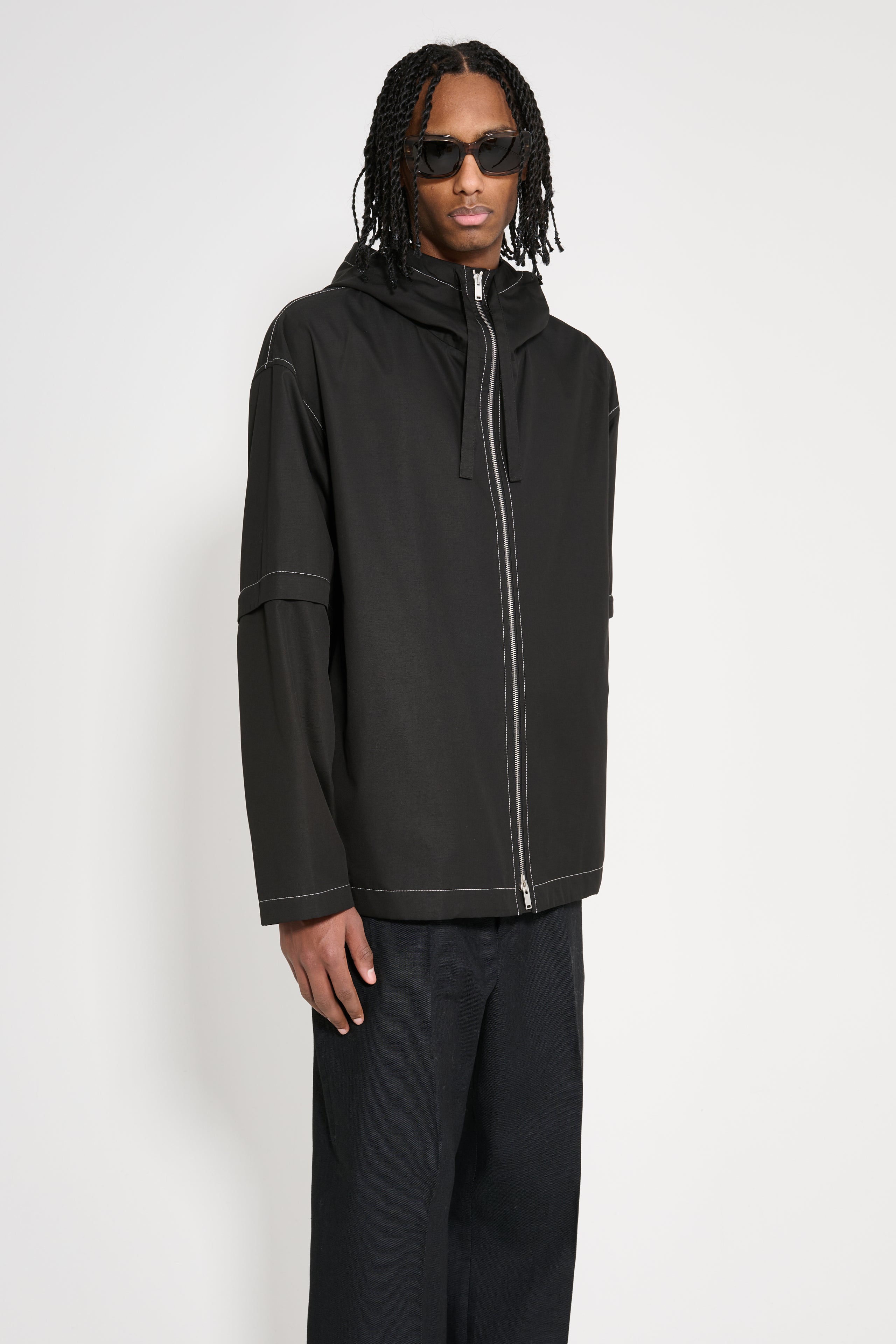 Jil Sander Zip Off Sleeves Jacket Black