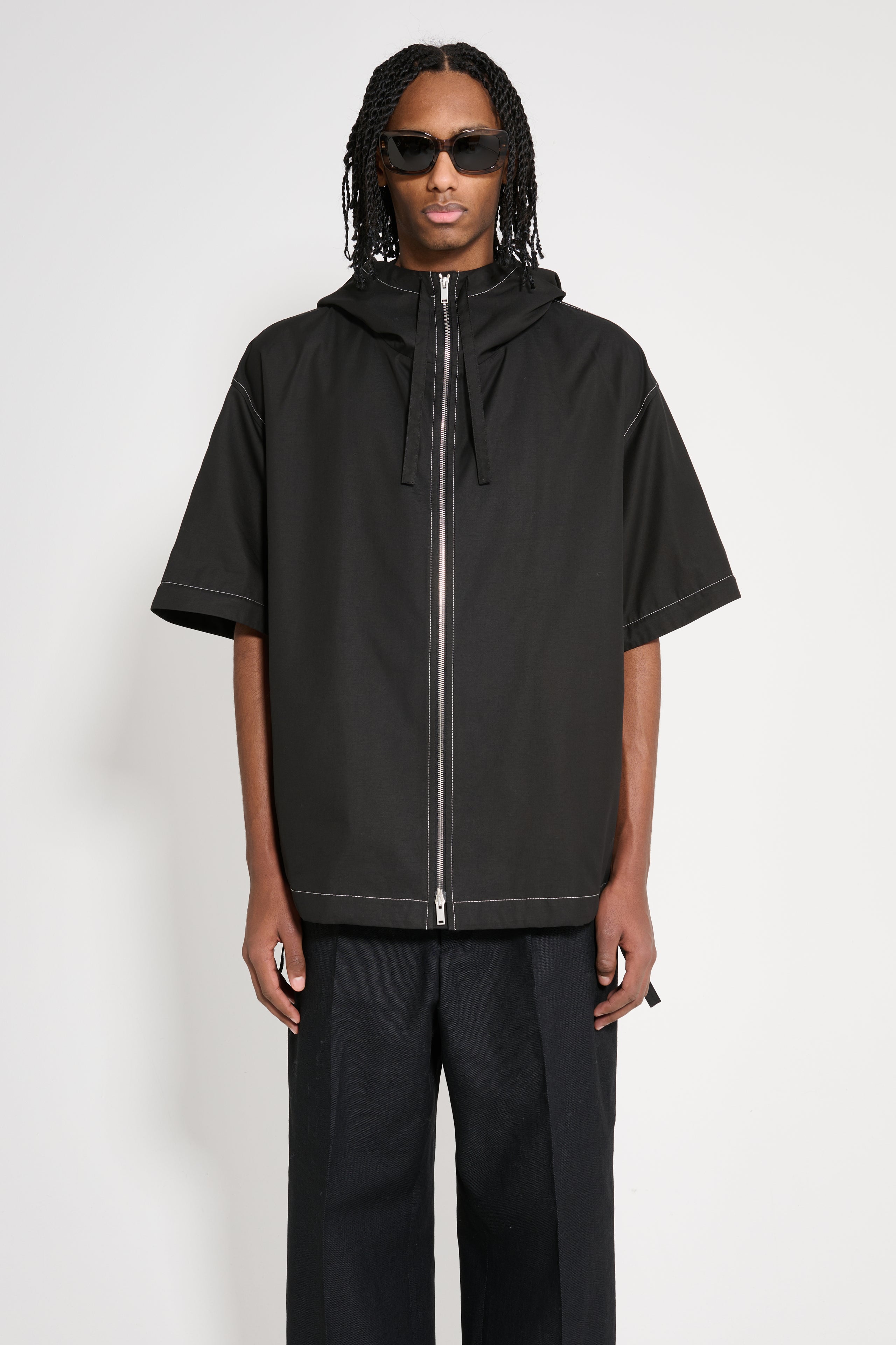 Jil Sander Zip Off Sleeves Jacket Black