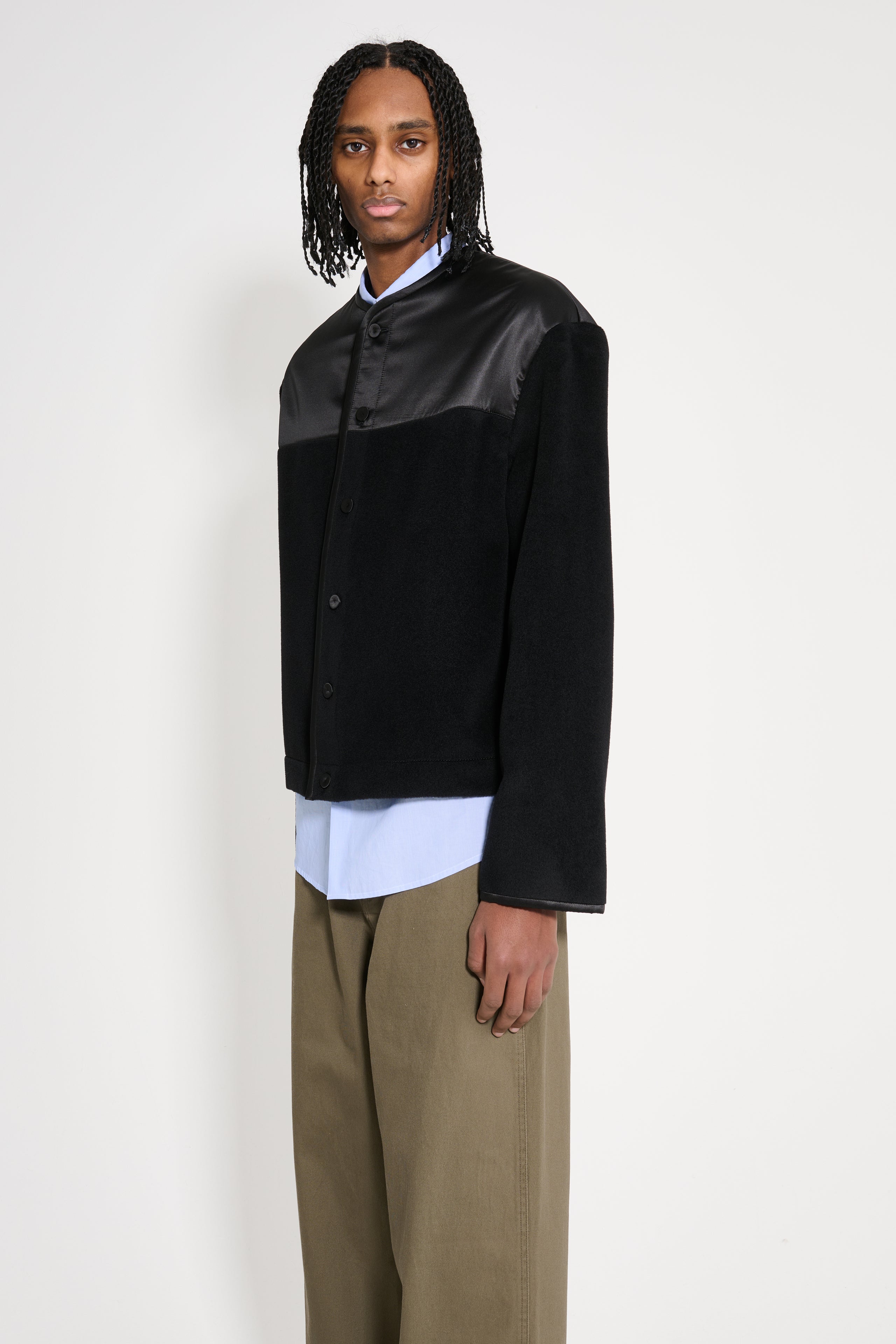 Jil Sander+ Panelled Fleece Jacket Black