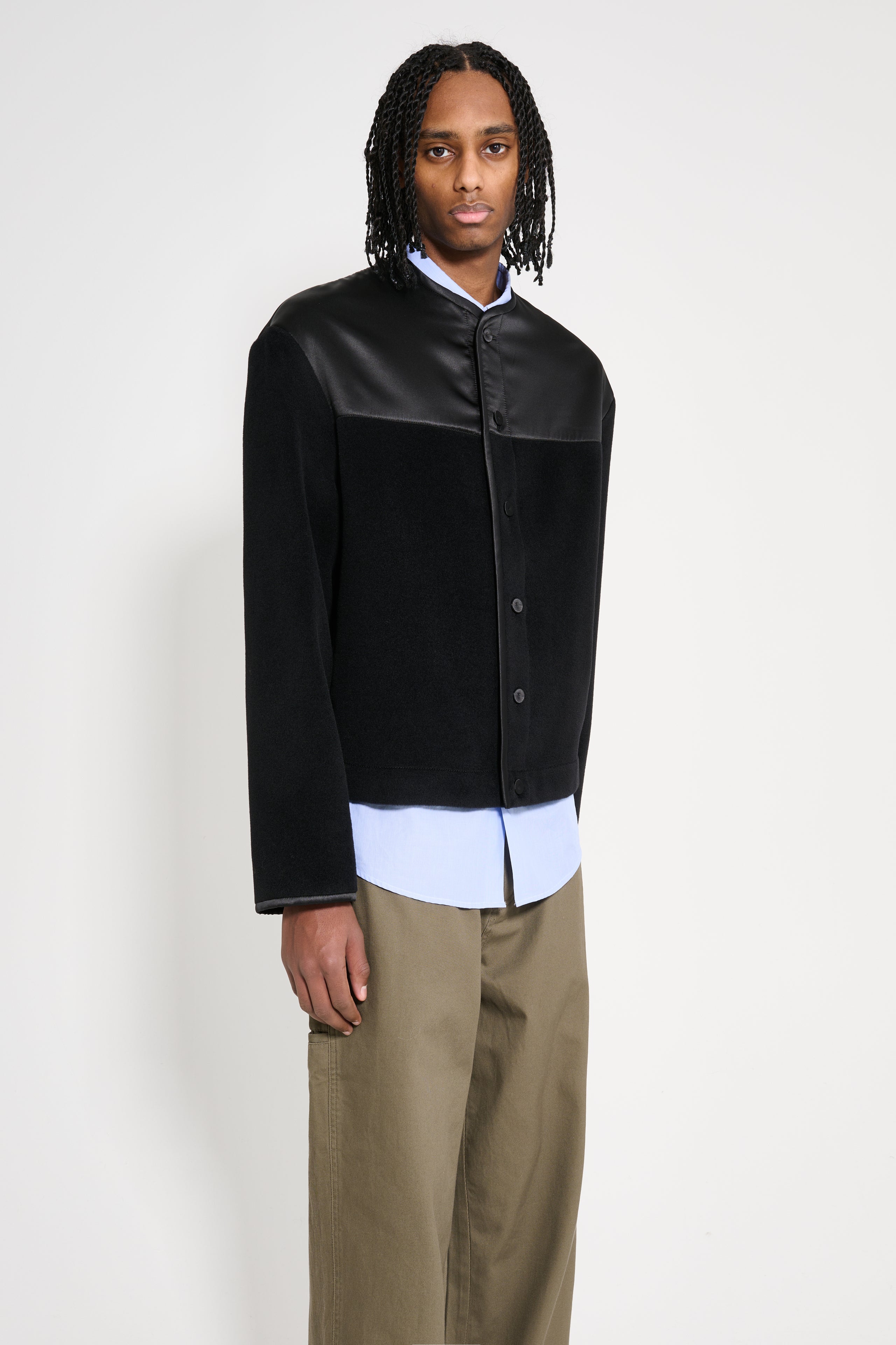 Jil Sander+ Panelled Fleece Jacket Black