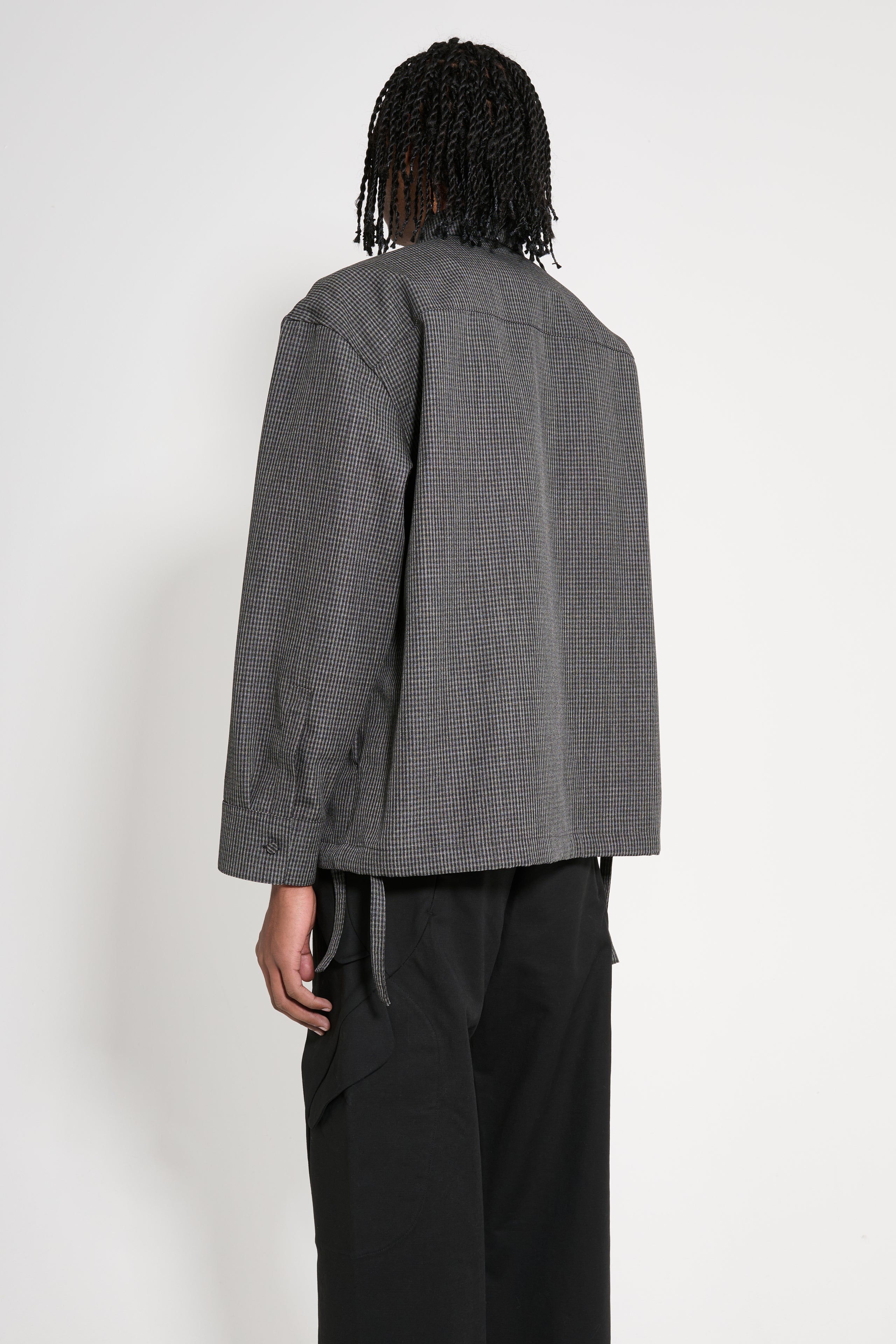 Jil Sander Wool Drawstring Overshirt Grey