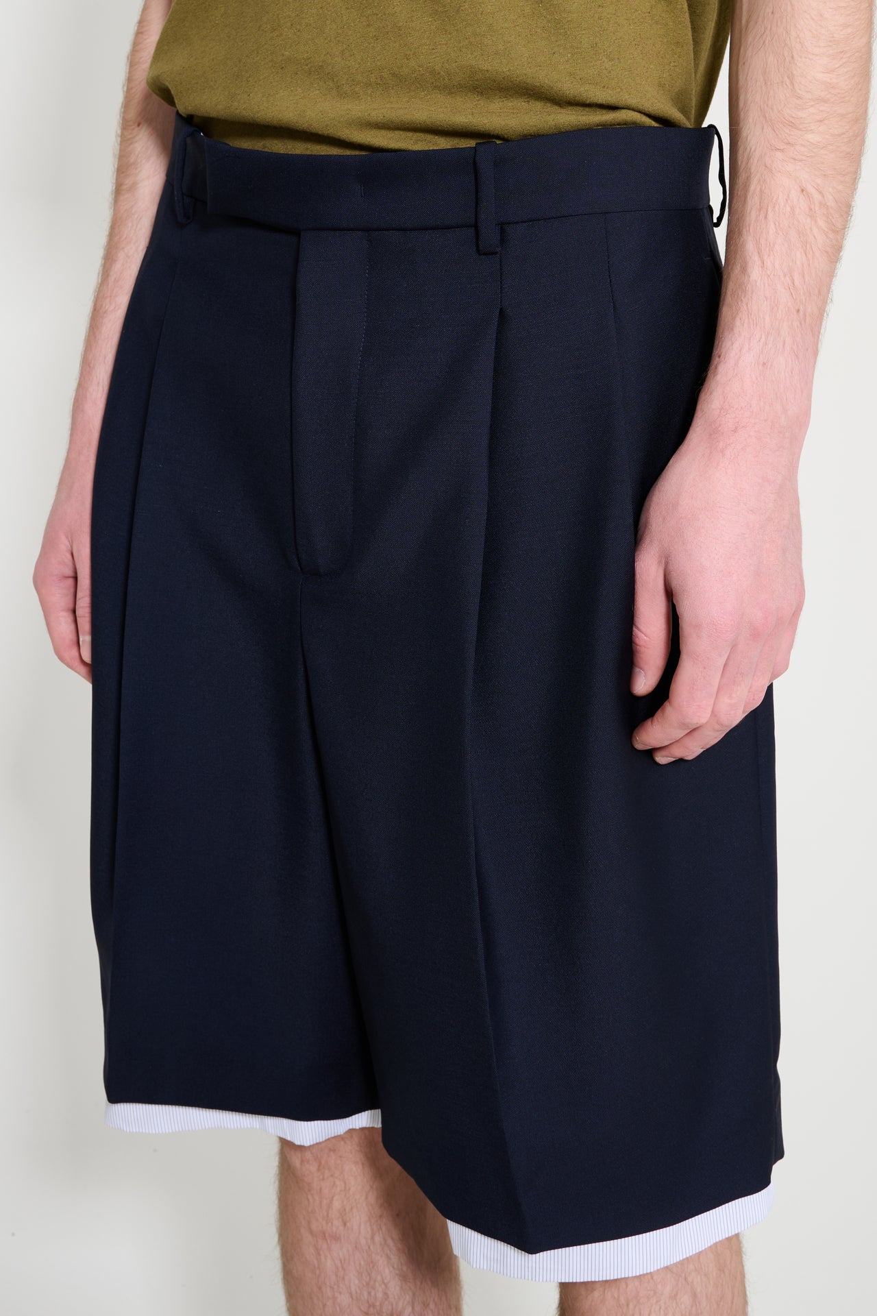 Jil Sander Wide Shorts Navy