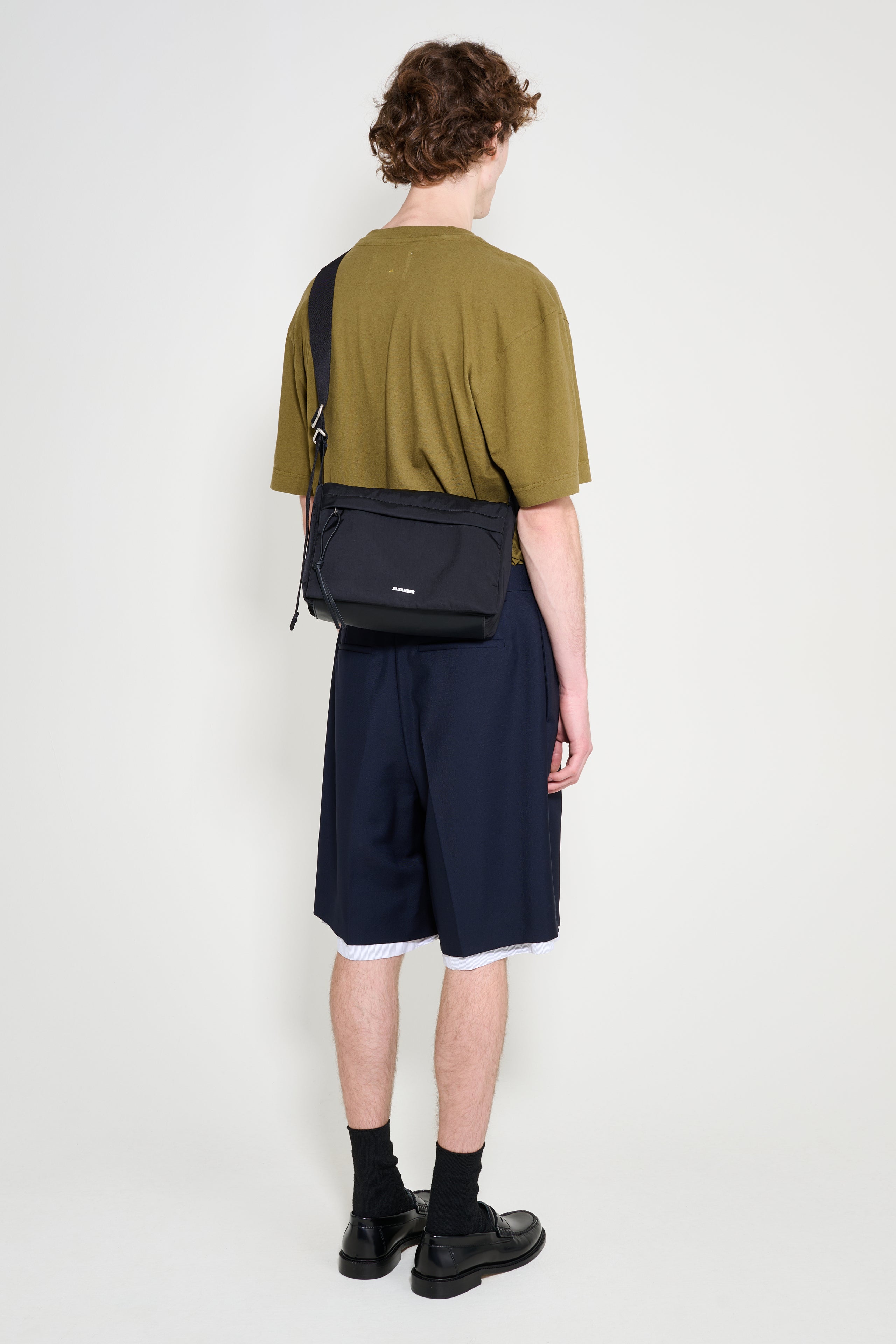 Jil Sander Soft Shoulder Bag Black