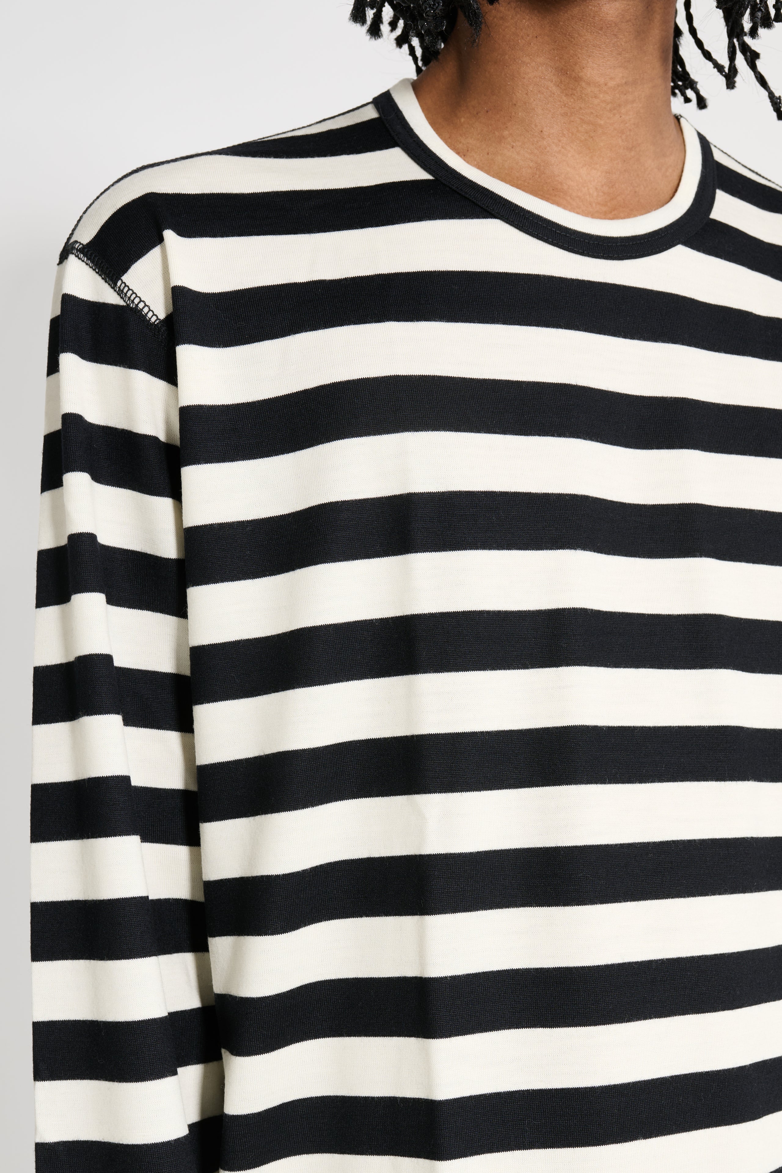 Junya Watanabe MAN Striped Long Sleeve T-shirt Black / White