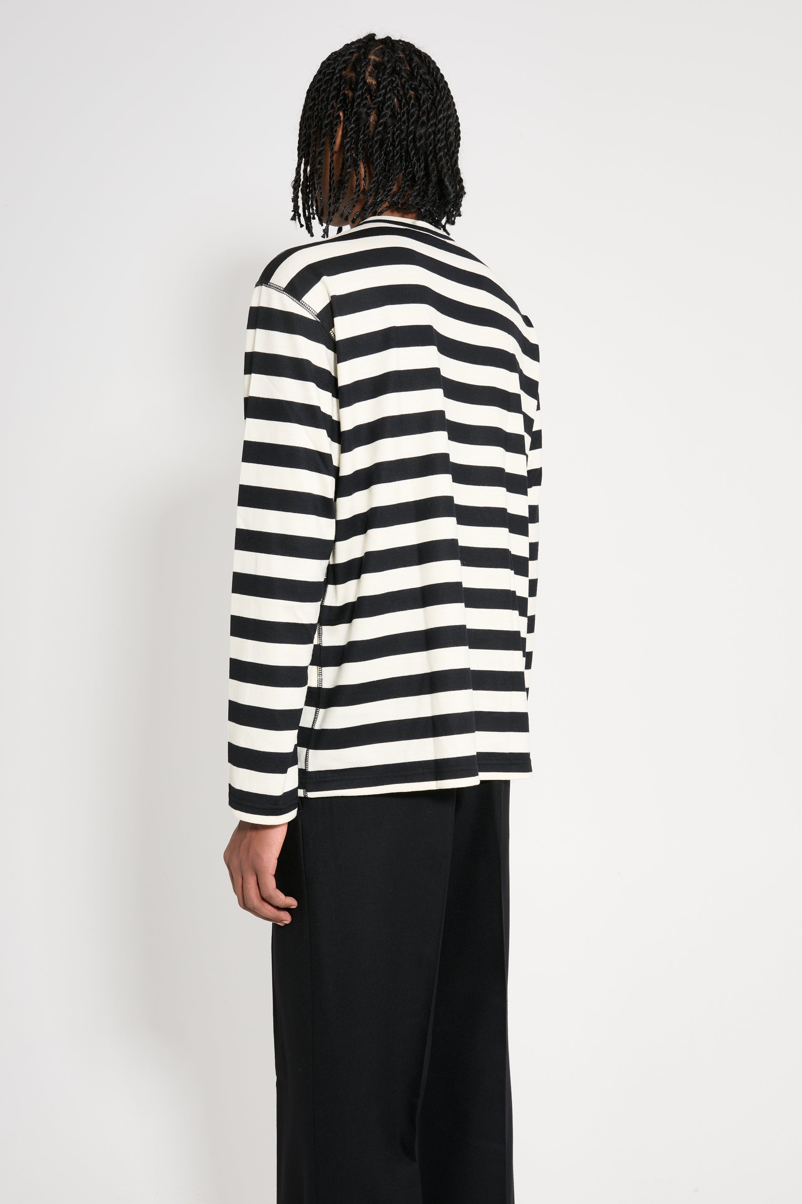 Junya Watanabe MAN Striped Long Sleeve T-shirt Black / White