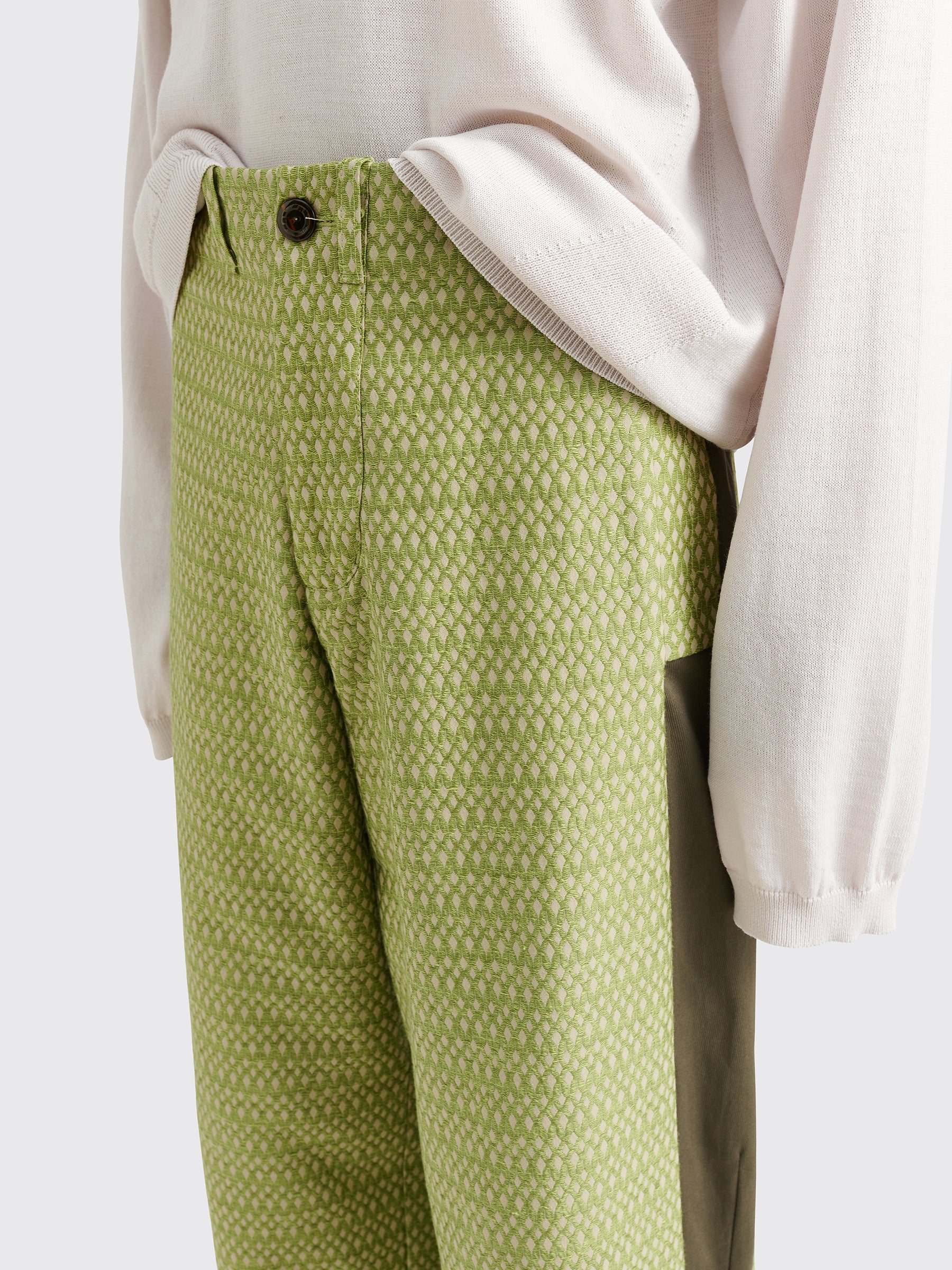 Kiko Kostadinov Tonkin Contrast Trouser Green Sand / Khaki