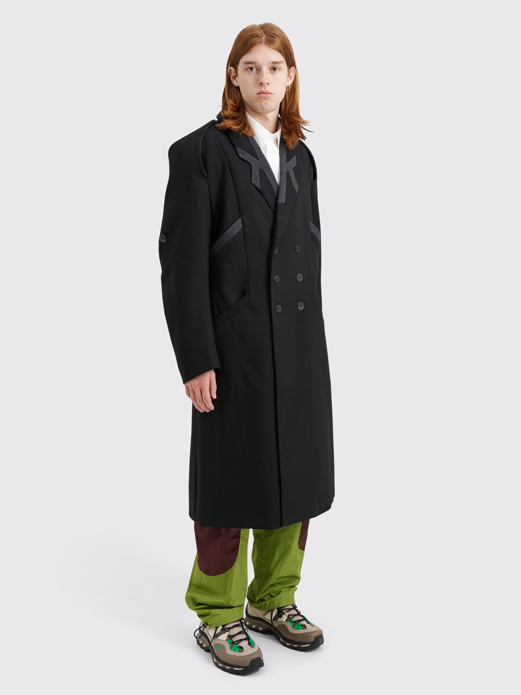 Kiko Kostadinov Critias Double Face Coat Wool Shadow Black / Shadow Grey